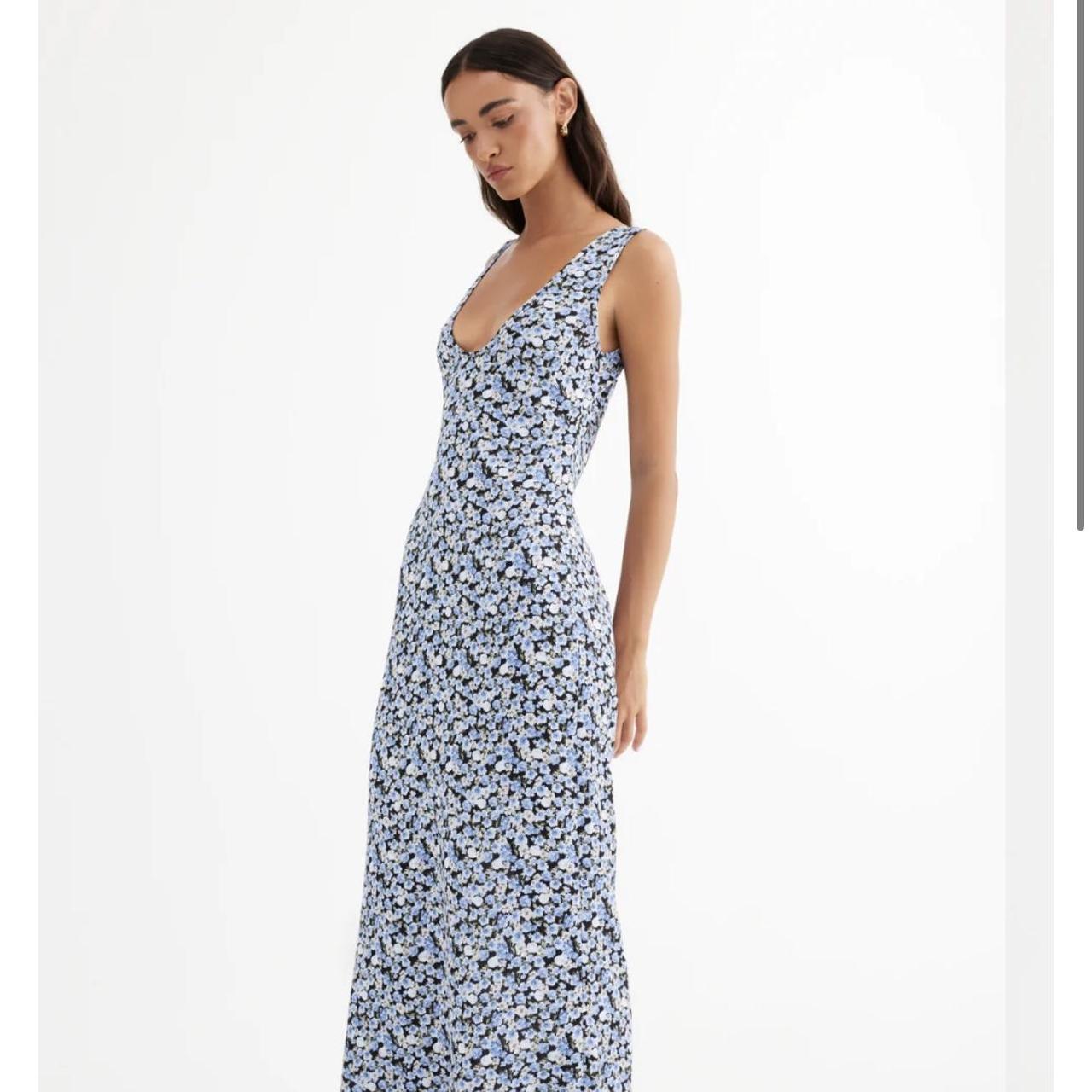 Blue floral Lioness maxi dress. Originally $79.... - Depop