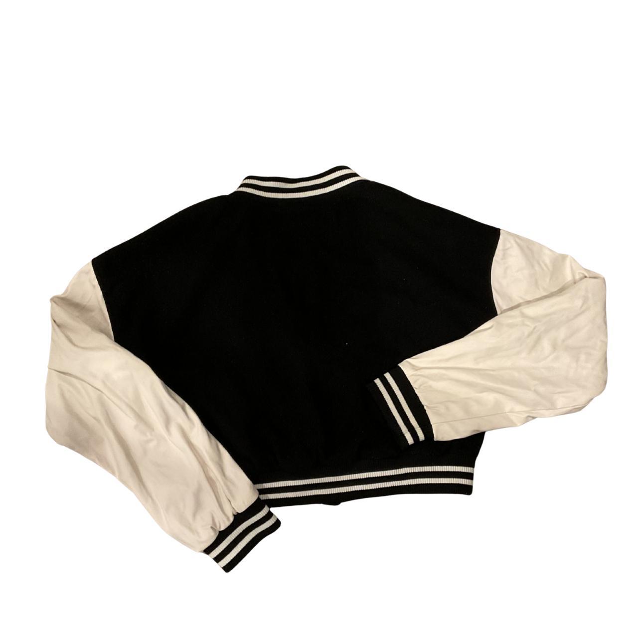Preloved Women's Varsity Jacket - Black/White - L… - image 2