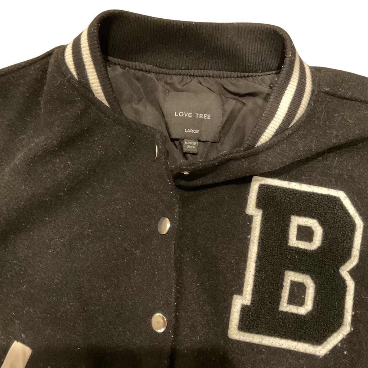 Preloved Women's Varsity Jacket - Black/White - L… - image 3