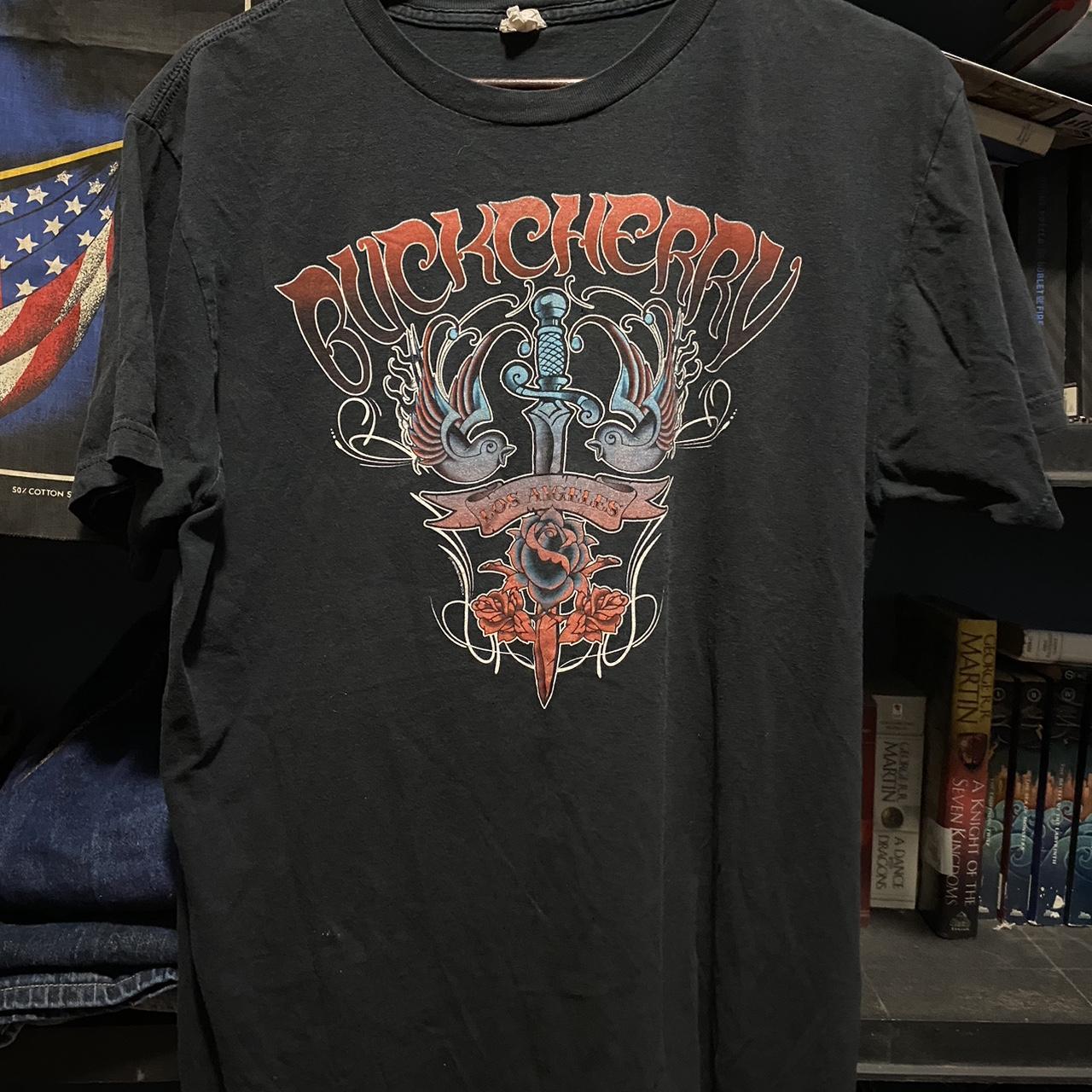 Buckcherry Band t shirt Fair condition large paint. Depop