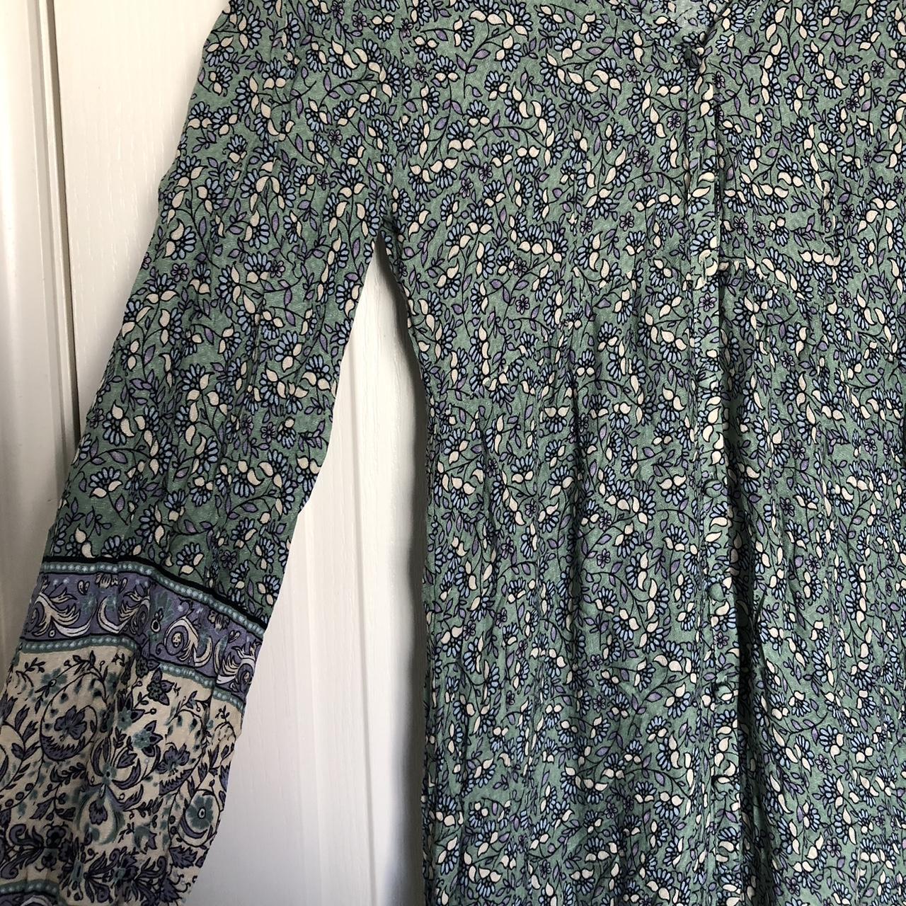 Sportsgirl blue purple floral maxi dress size 8 In... Depop