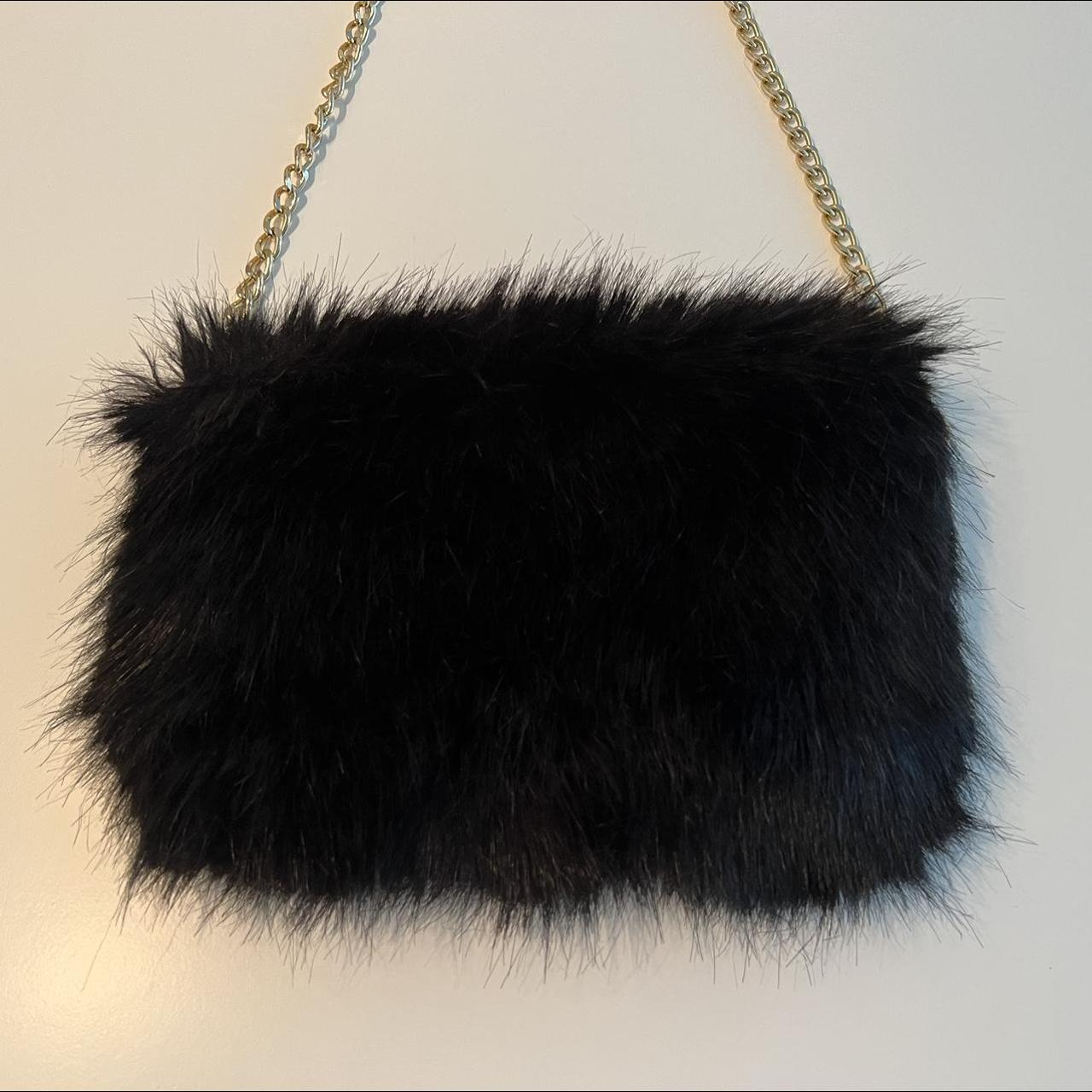 Kylah Grey Faux Fur Clutch Bag | Bras | Fur clutch bag, Bags, Faux fur bag