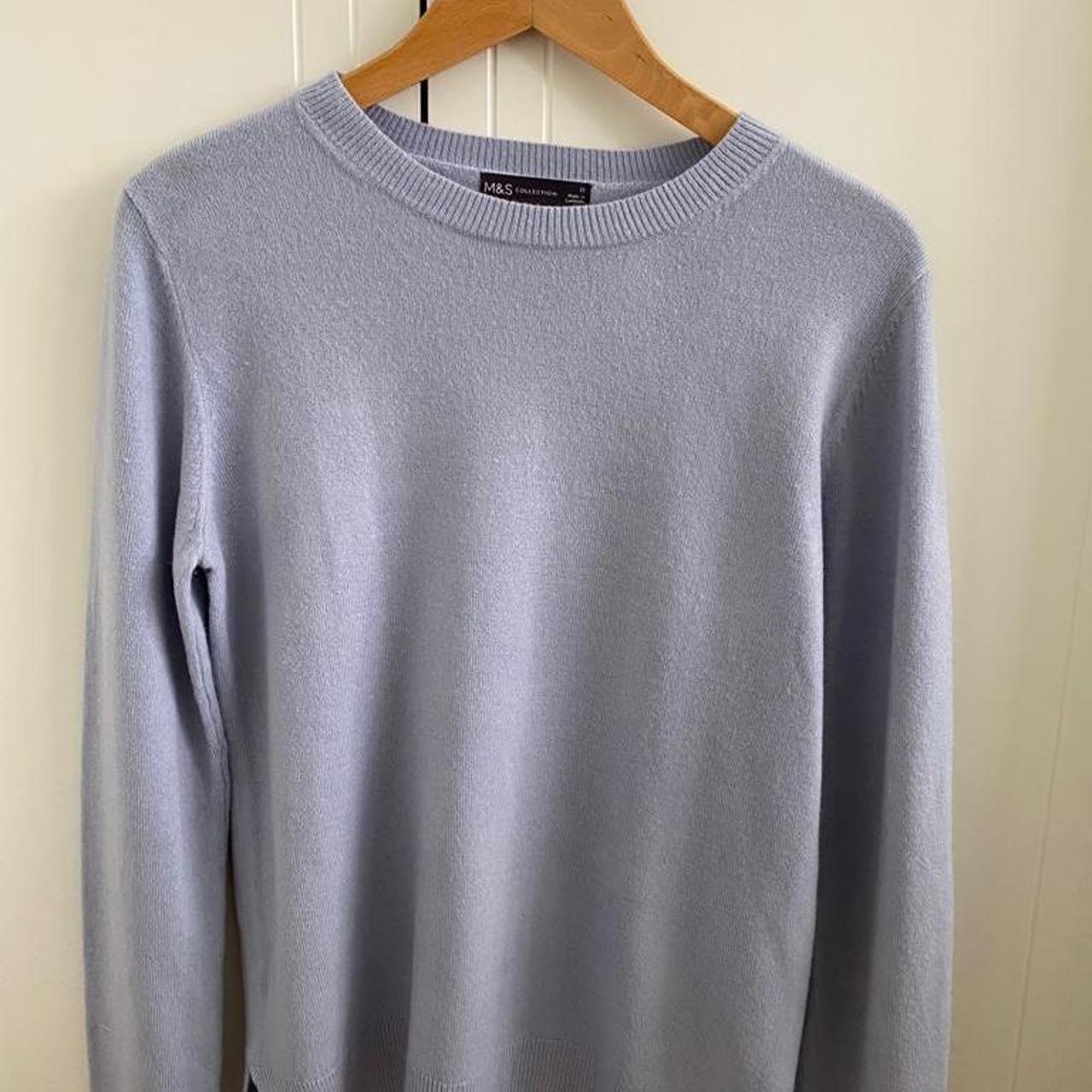 Pale blue Marks & Spencer crew neck Jumper Light... - Depop