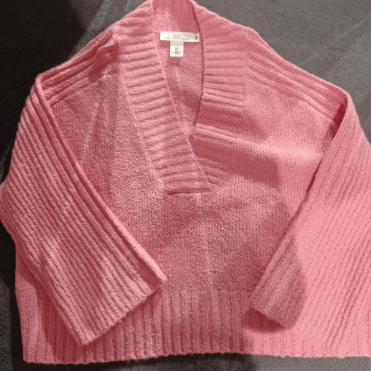 H&M bright pink oversized jumper size small brand new - Depop