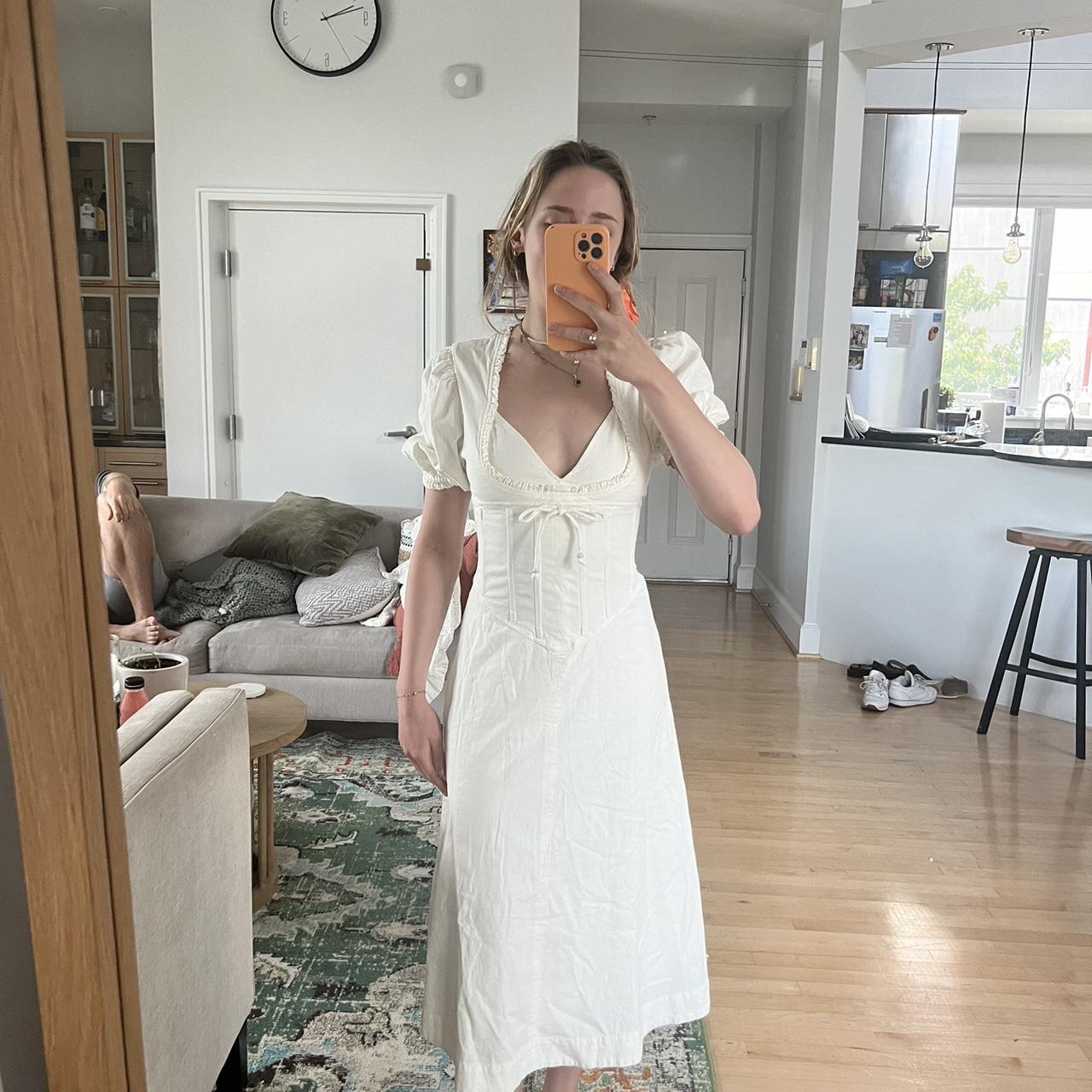 Anthropologie white dress online