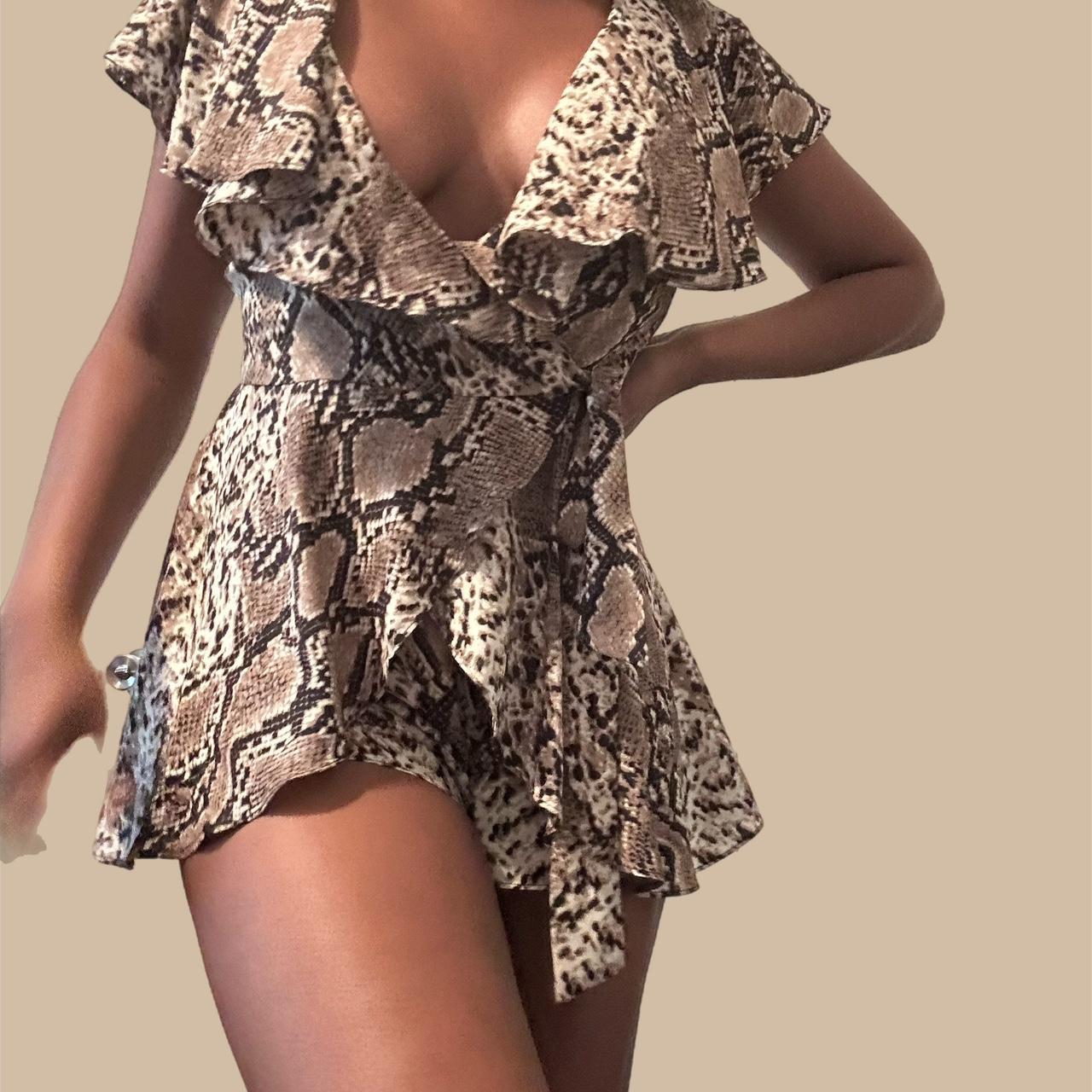 Snakeskin print romper online