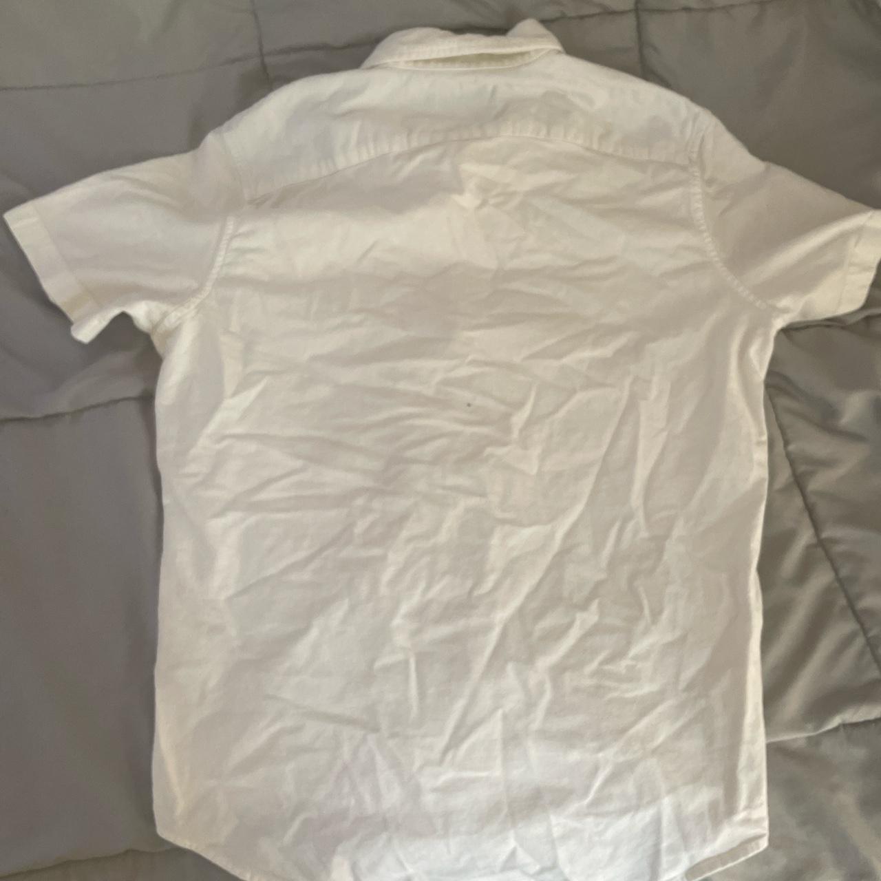 men’s white abercrombie & fitch short sleeve button... - Depop