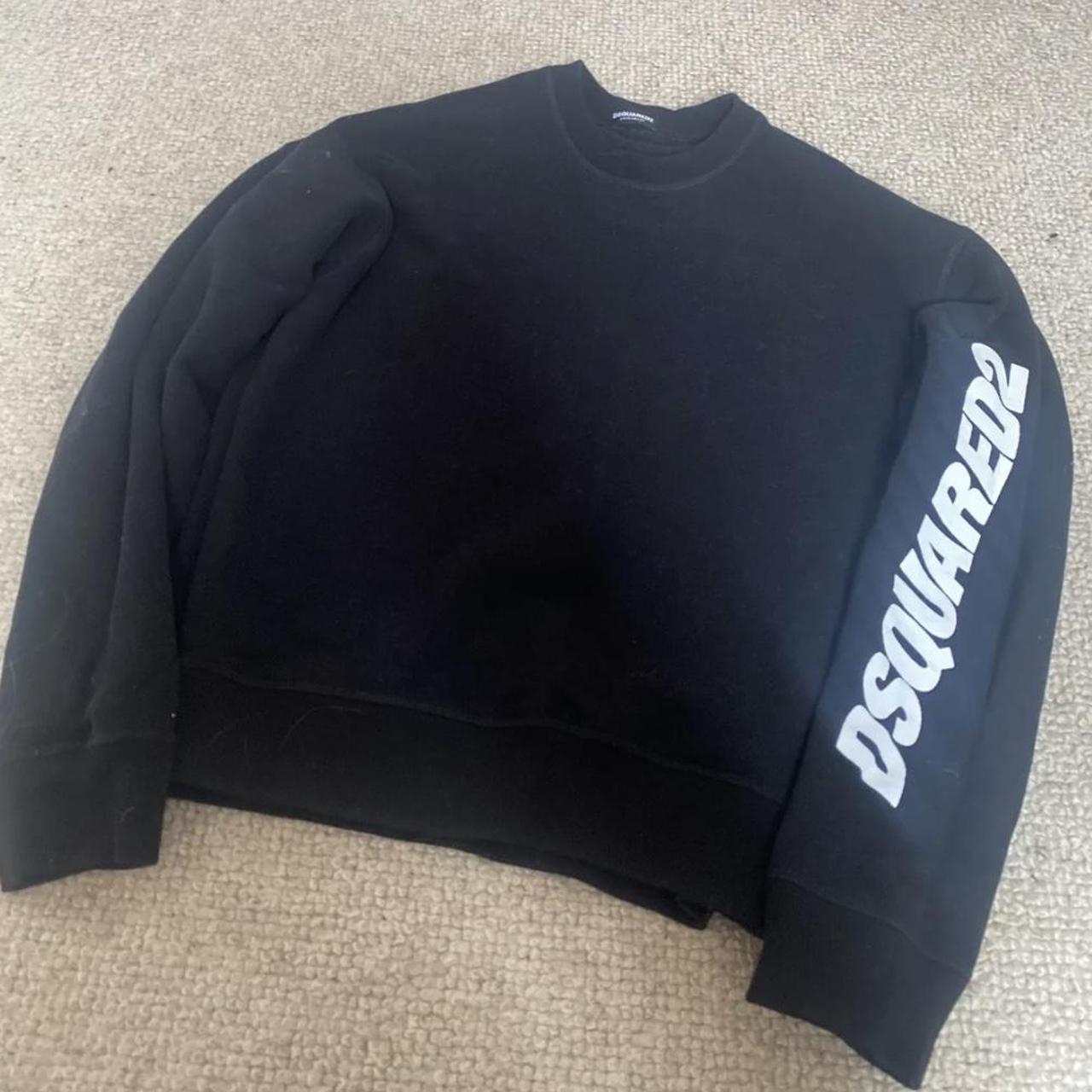 Dsquared black jumper, size small worn once so... - Depop