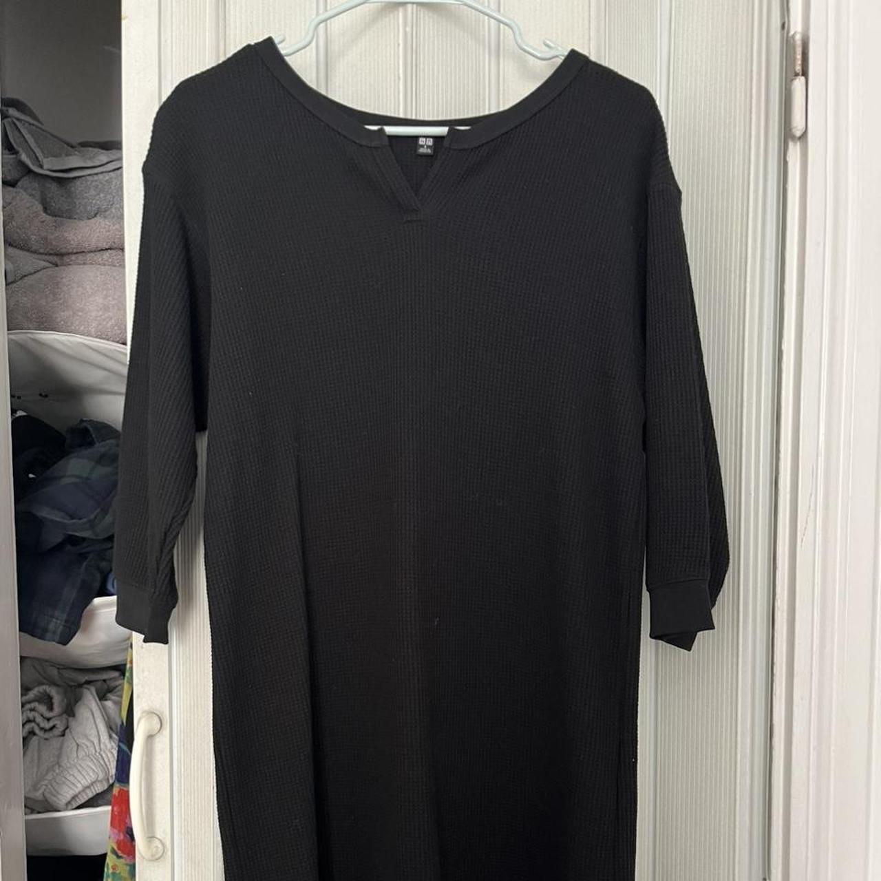 UNIQLO Women's Black Dress | Depop