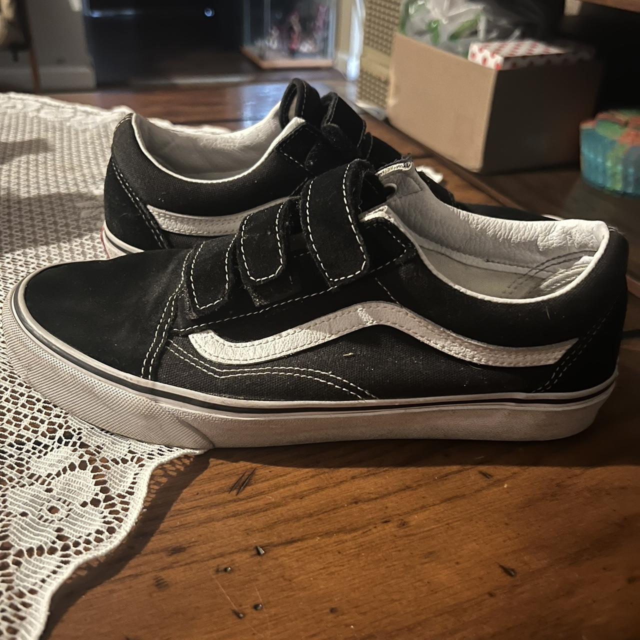 Mens black outlet velcro vans