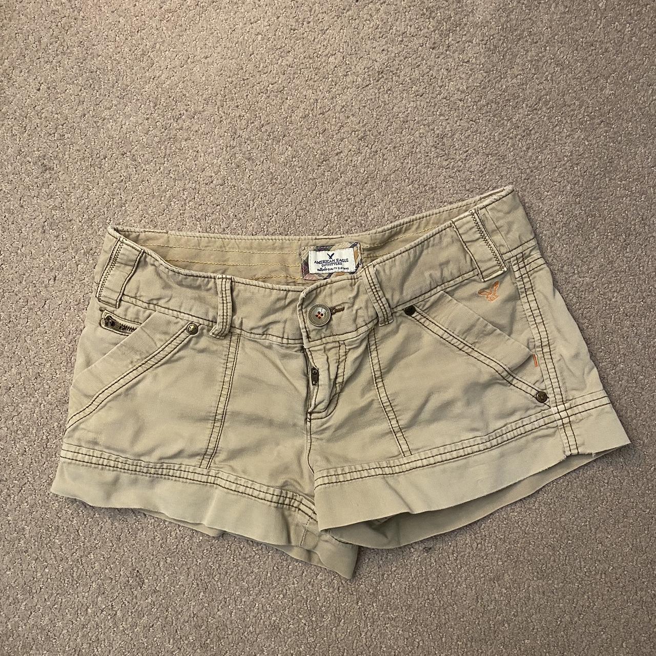 Vintage American Eagle Cargo Shorts Creme color... Depop