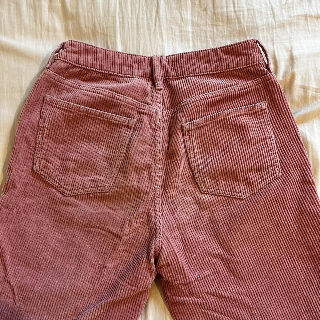 Pacsun pink corduroy mom jeans size 25. Small rip... Depop