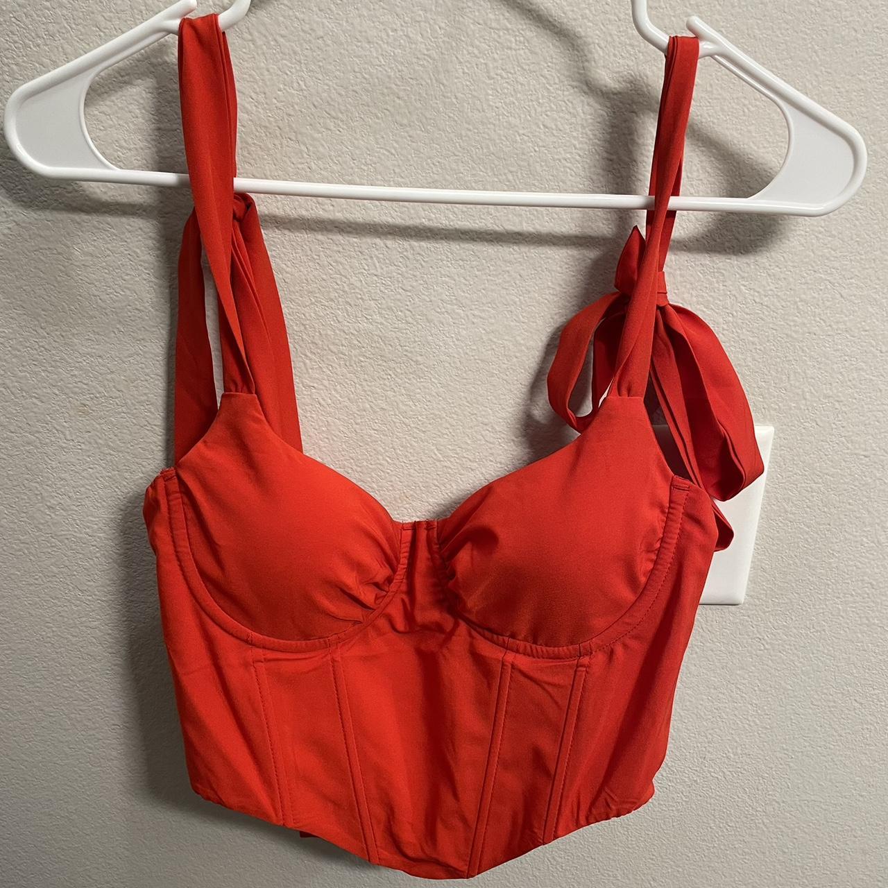 Red Corset Top Depop