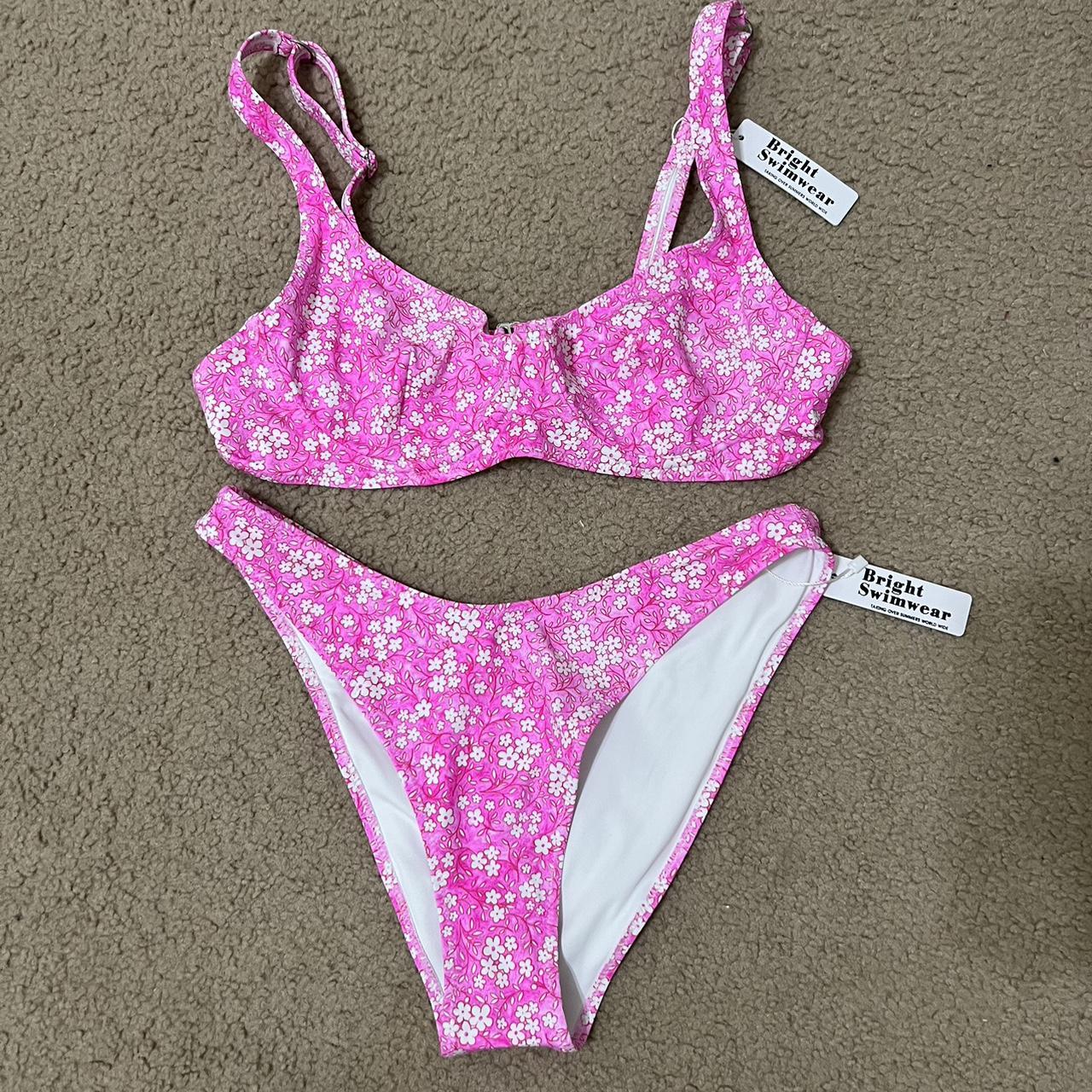 Bright Swimwear swimsuit top and bottom both size... Depop