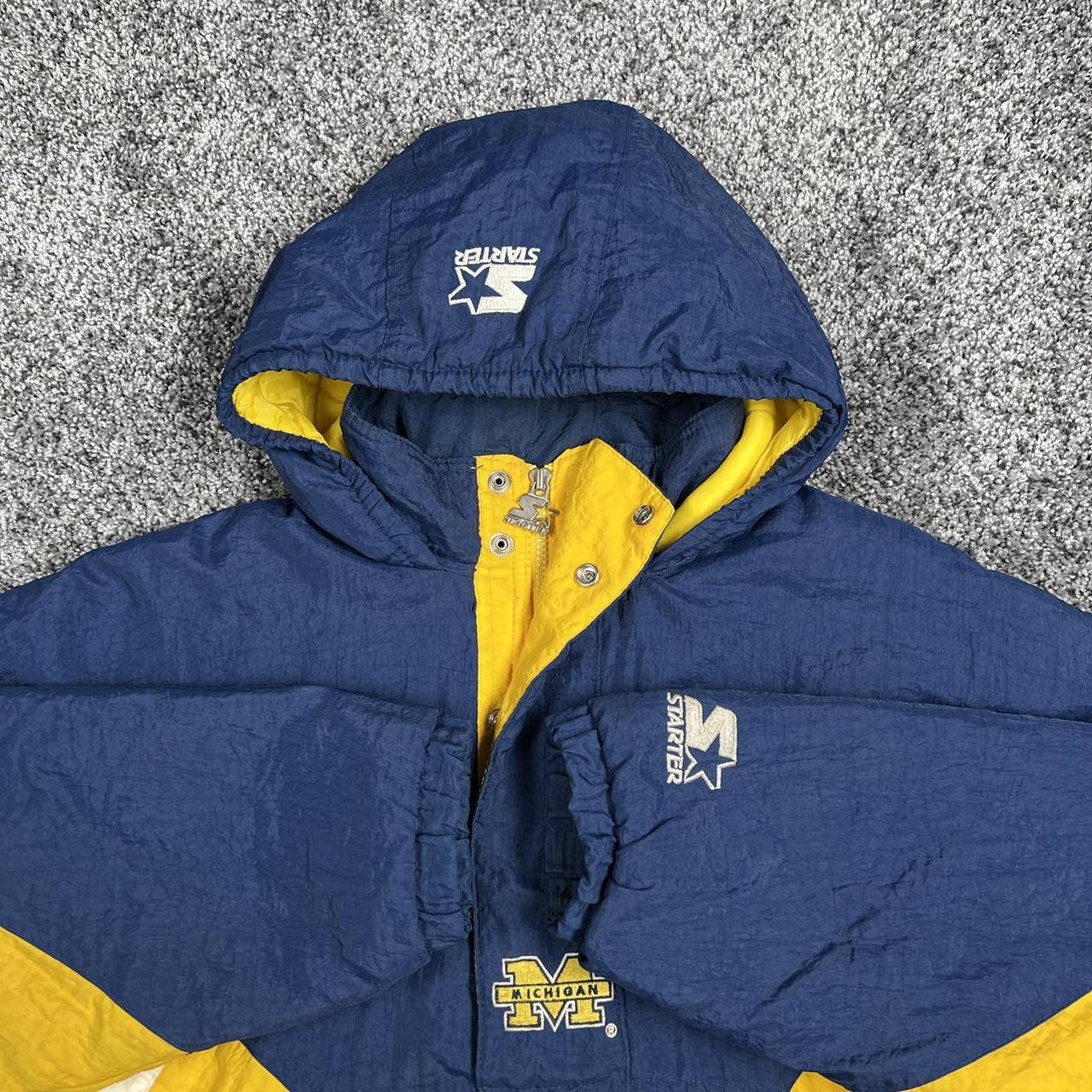 Starter Men's Yellow and Blue Jacket Depop