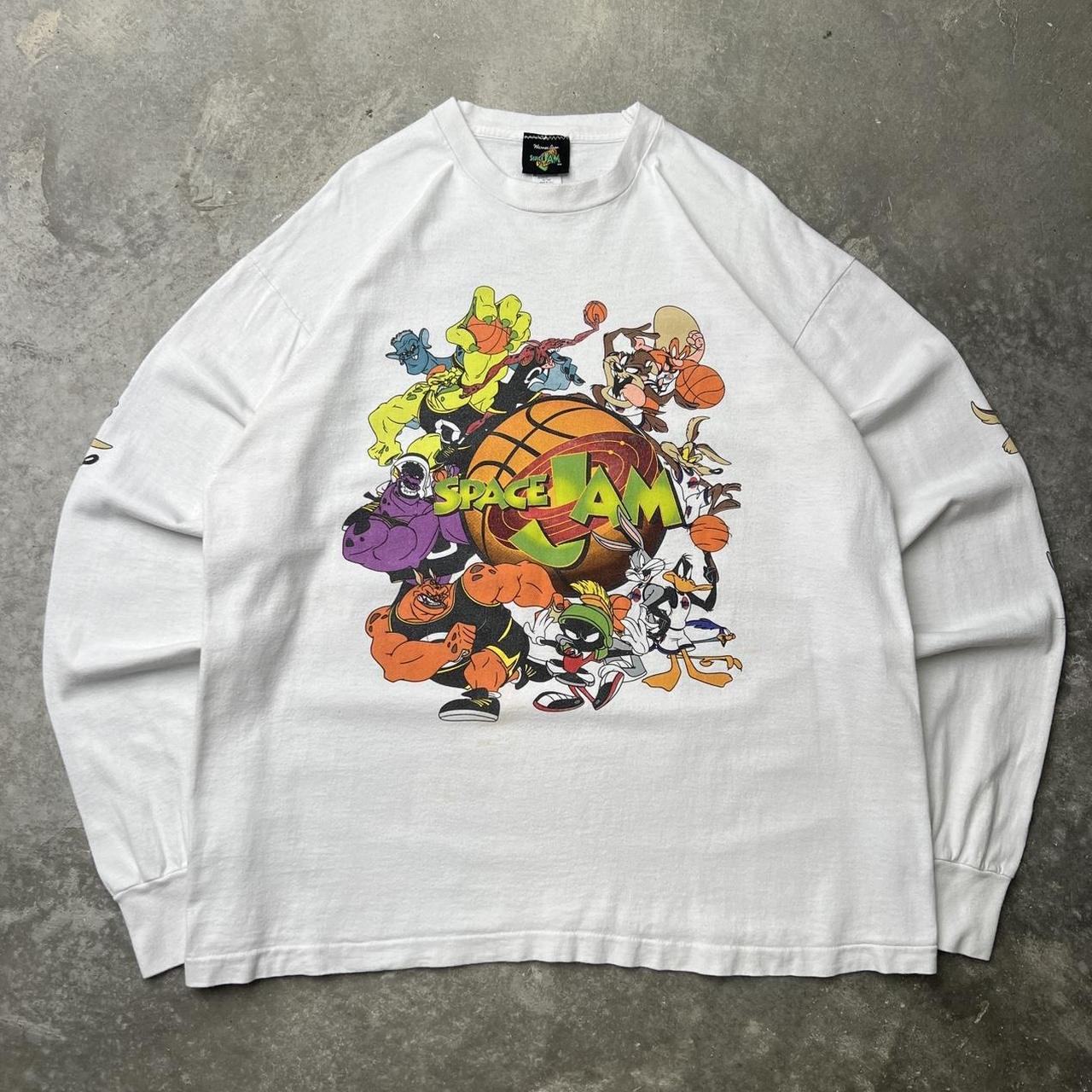 Vintage 90's Space Jam Long Sleeve Size Large... - Depop