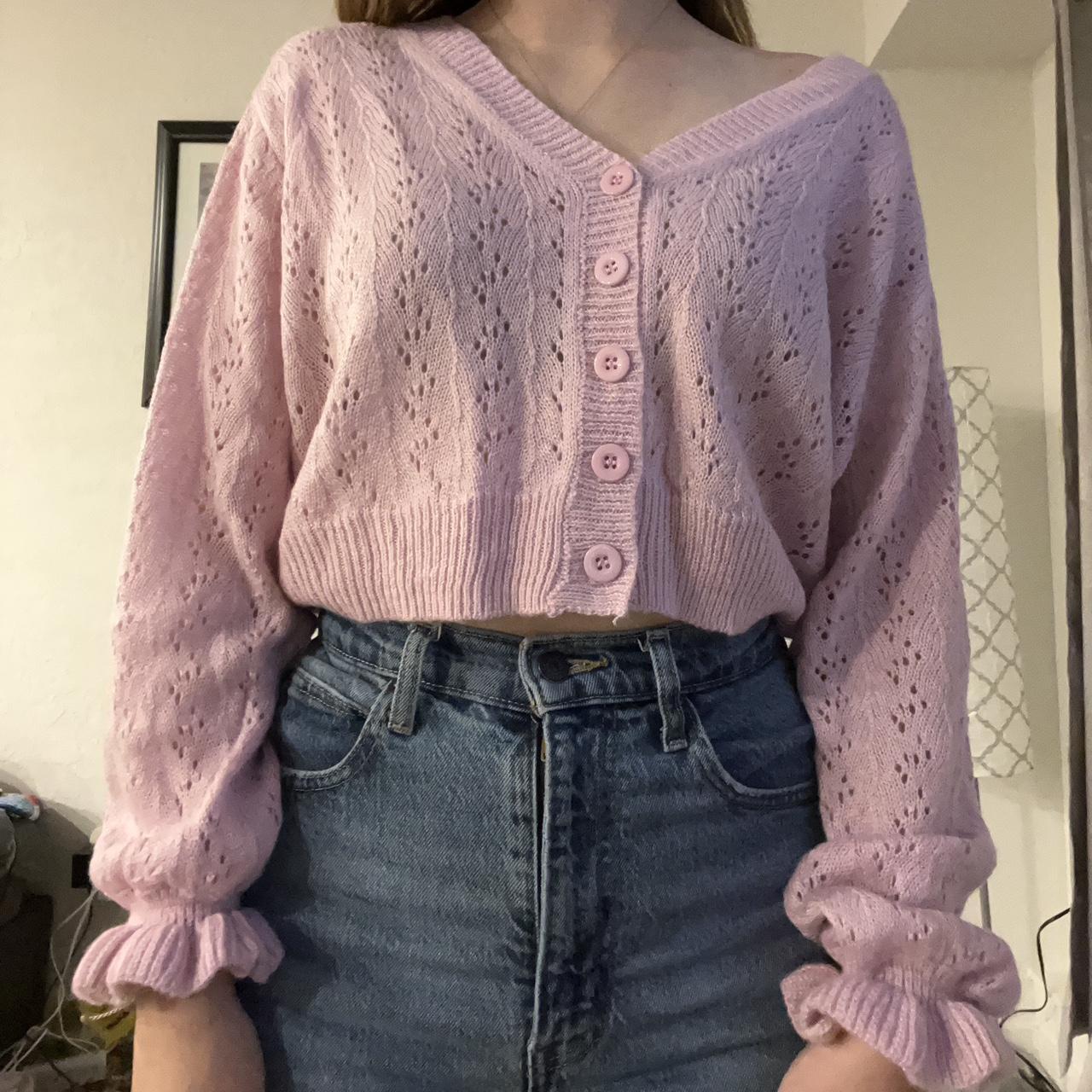 Princess Polly Women's Pink Cardigan | Depop