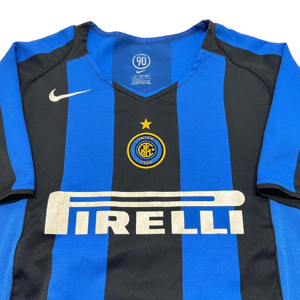 NIKE Inter Milan Football Shirt Soccer Jersey TOTAL... - Depop