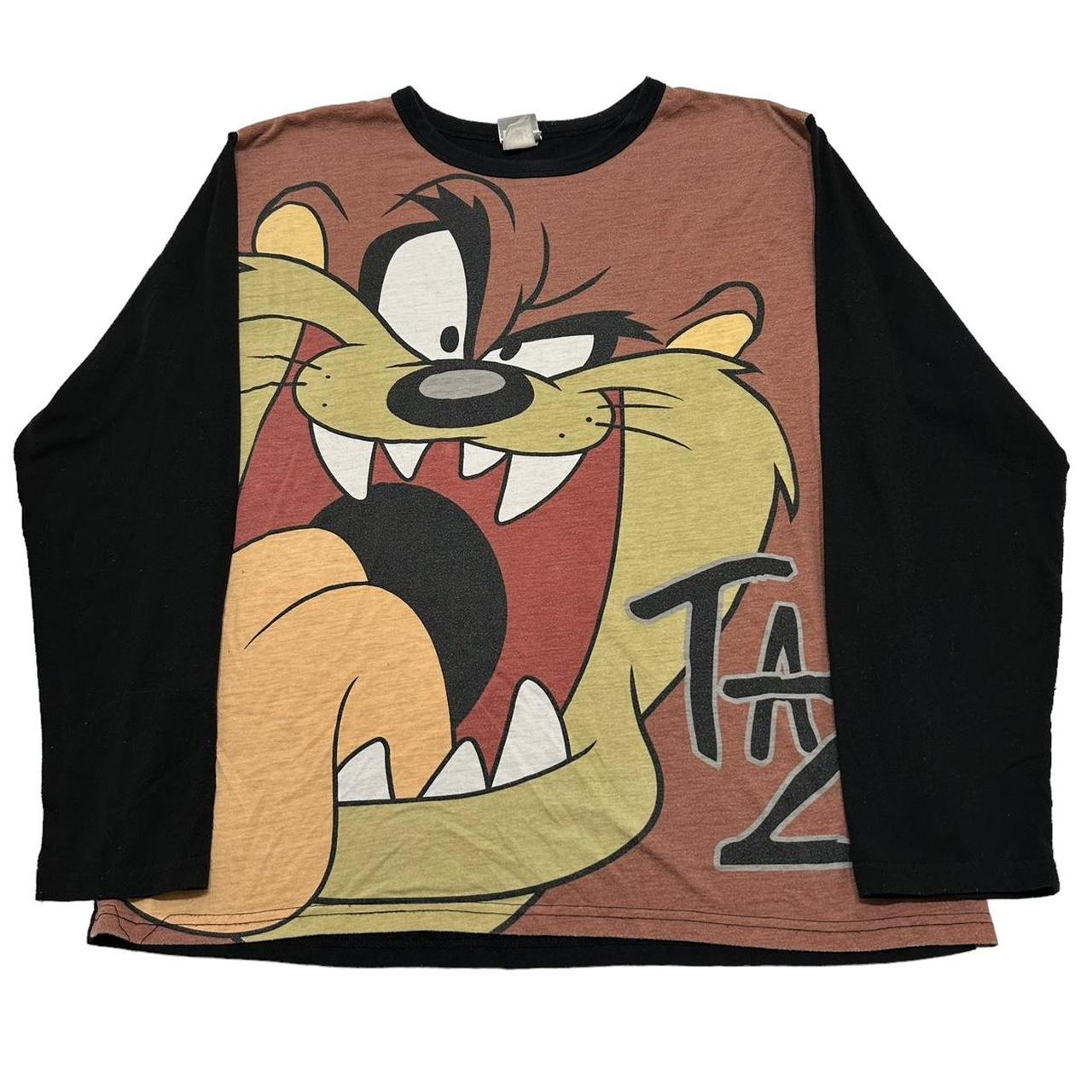 Retro LOONEY TUNES Longsleeve T shirt AOP front... - Depop