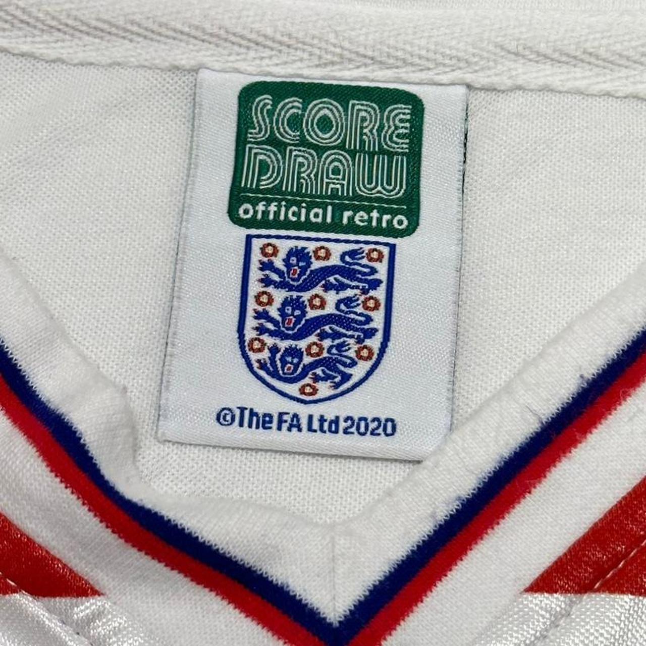 SCORE DRAW England Football Shirt / Soccer Jersey... - Depop