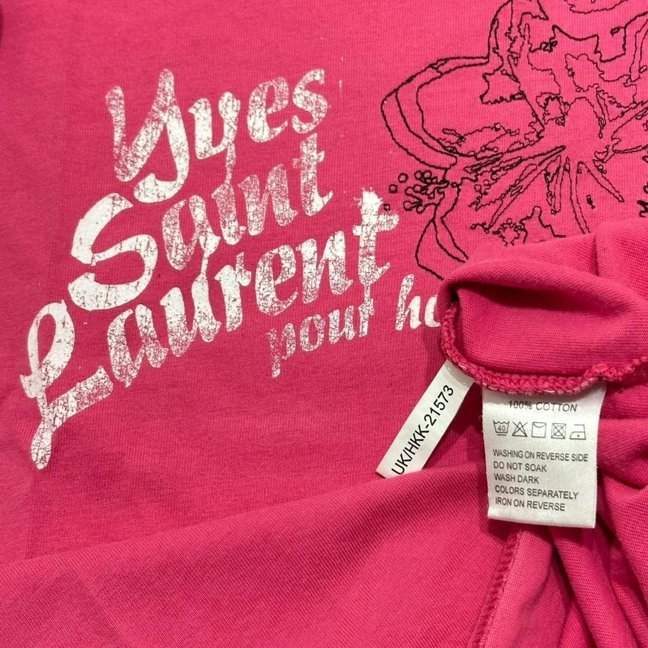 Ysl Pink Shirt Vintage YSL Yves Saint Laurent T-Shirt In Faded