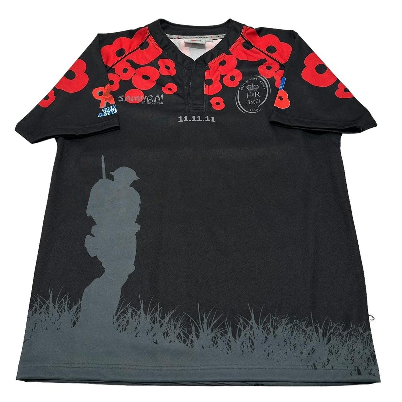 BRITISH ARMY Rugby Shirt Retro Sports Jersey SAMURAI | Depop