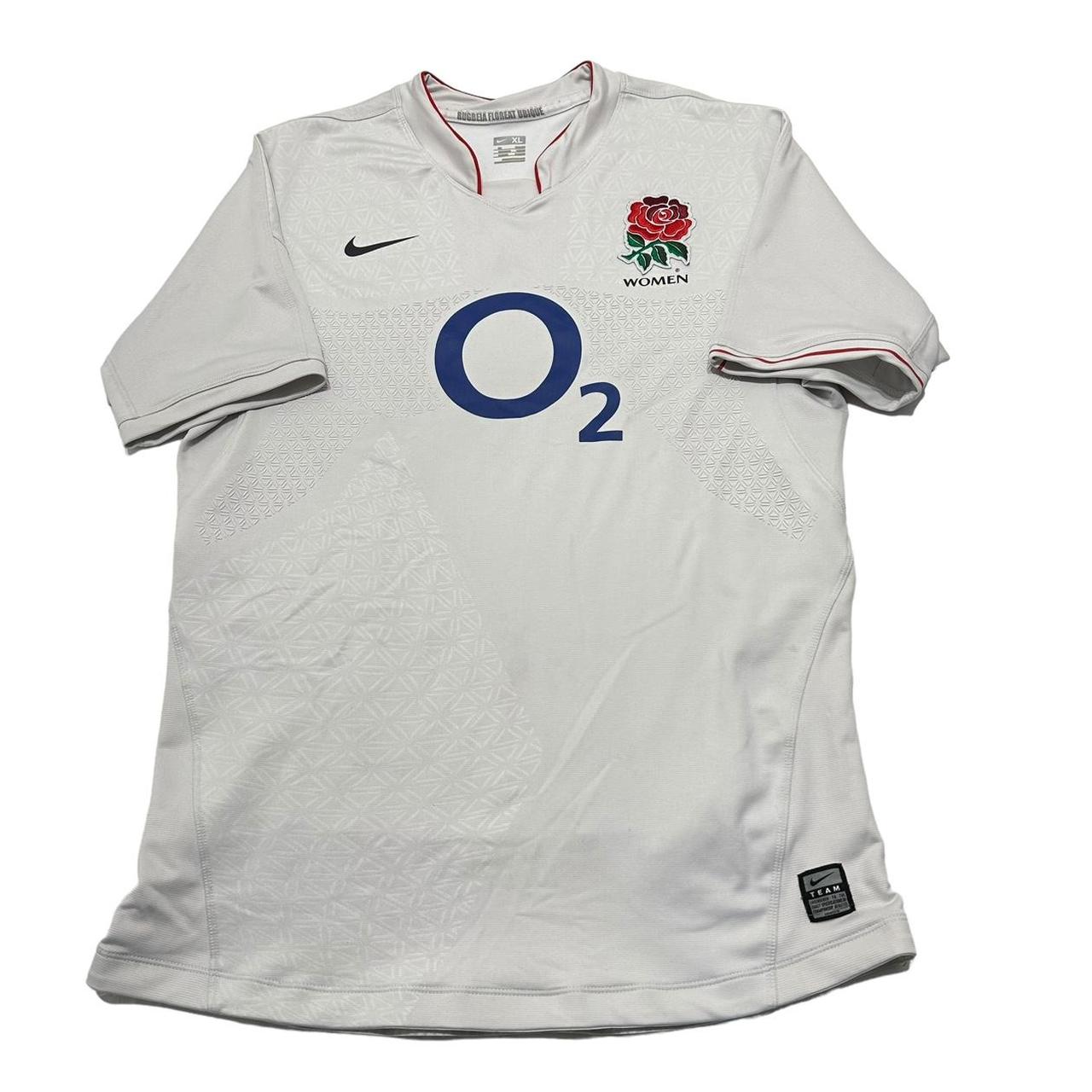 NIKE England Womans Rugby Shirt Retro O2 Spellout | Depop