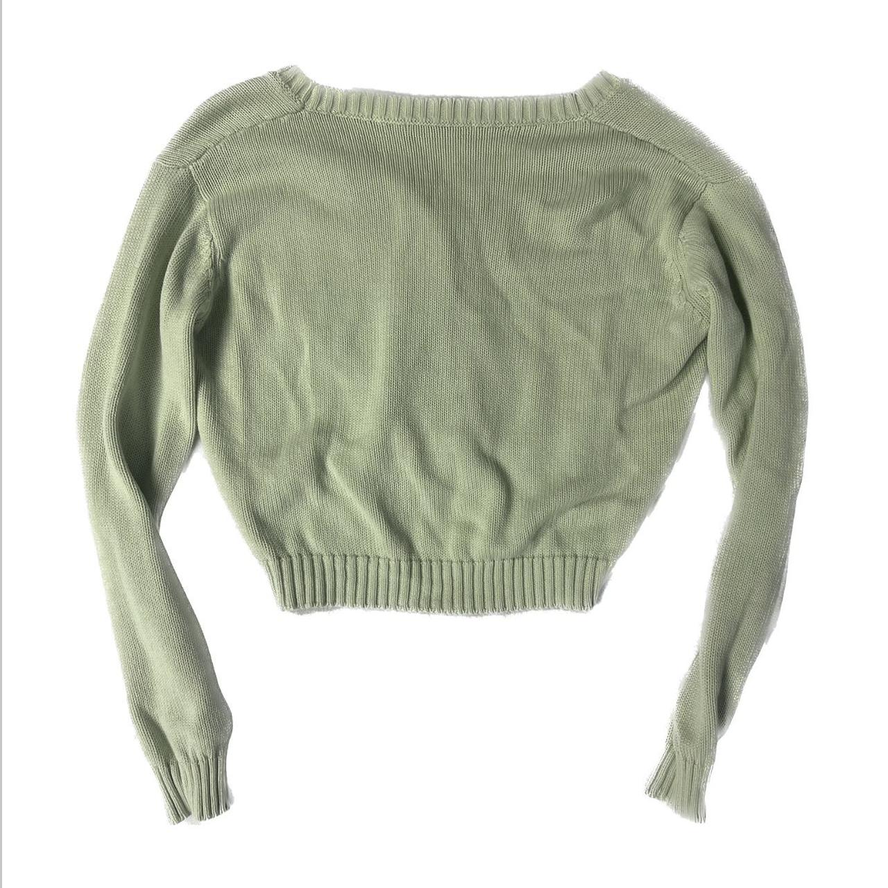 BRANDY MELVILLE lime green button up cardigan size... Depop