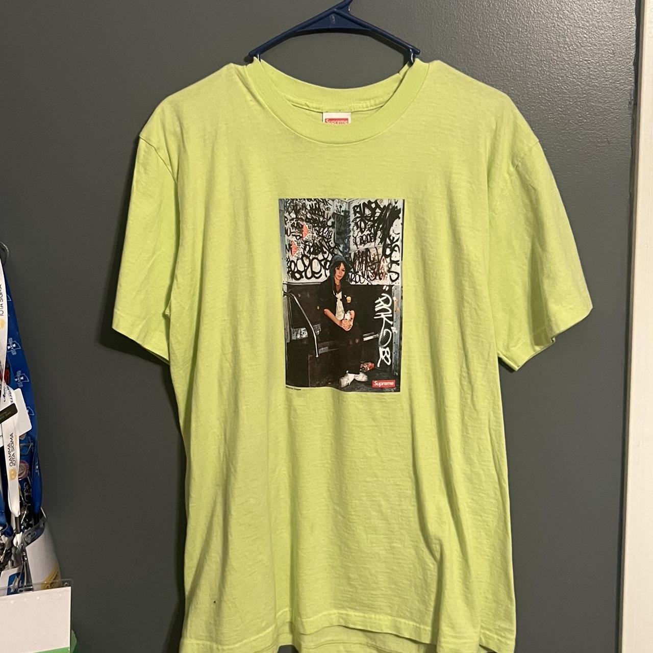 Lime green cheap supreme shirt