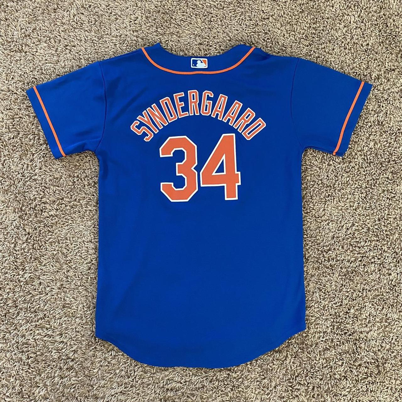 Majestic MLB New York Mets Navy Jersey Baseball - Depop