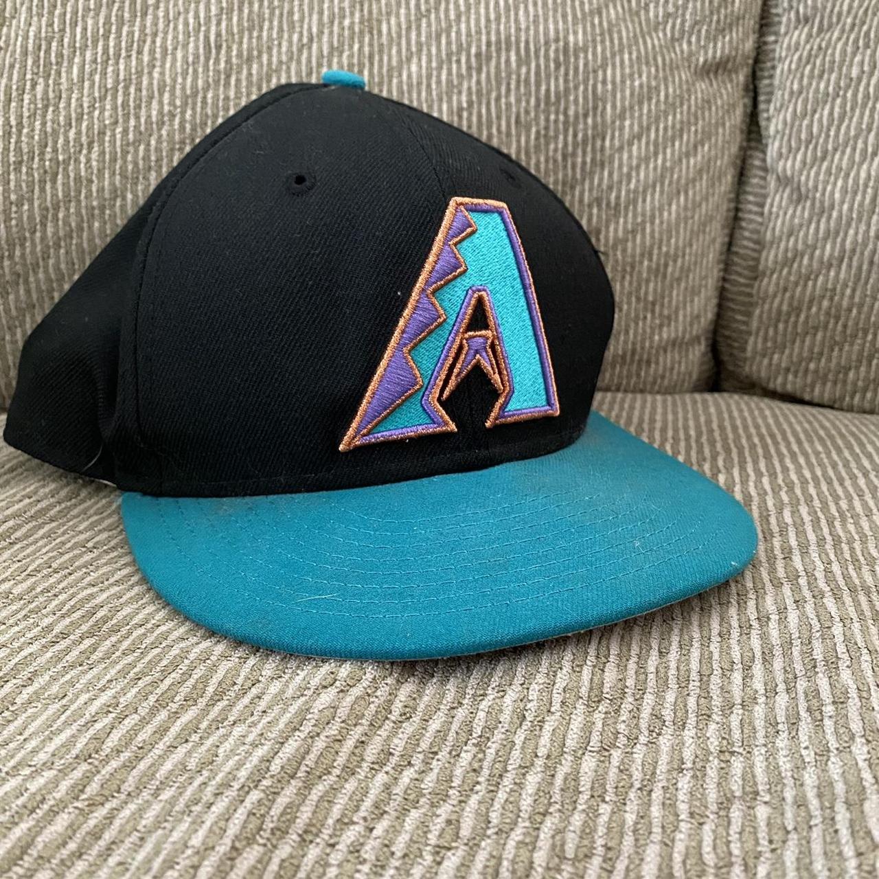 90's Arizona Diamondbacks Logo 7 Plain Logo Twill MLB Snapback Hat