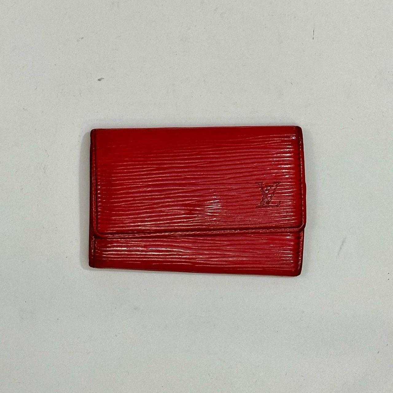 Louis Vuitton Red EPI Leather Elise Wallet