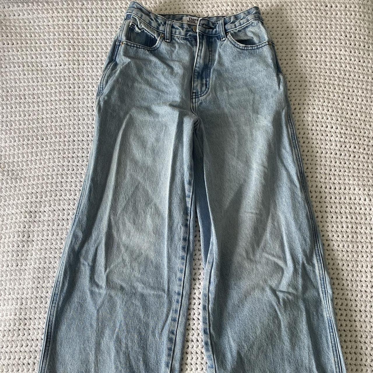 Tiger Mist - light blue baggy jeans gently worn,... - Depop