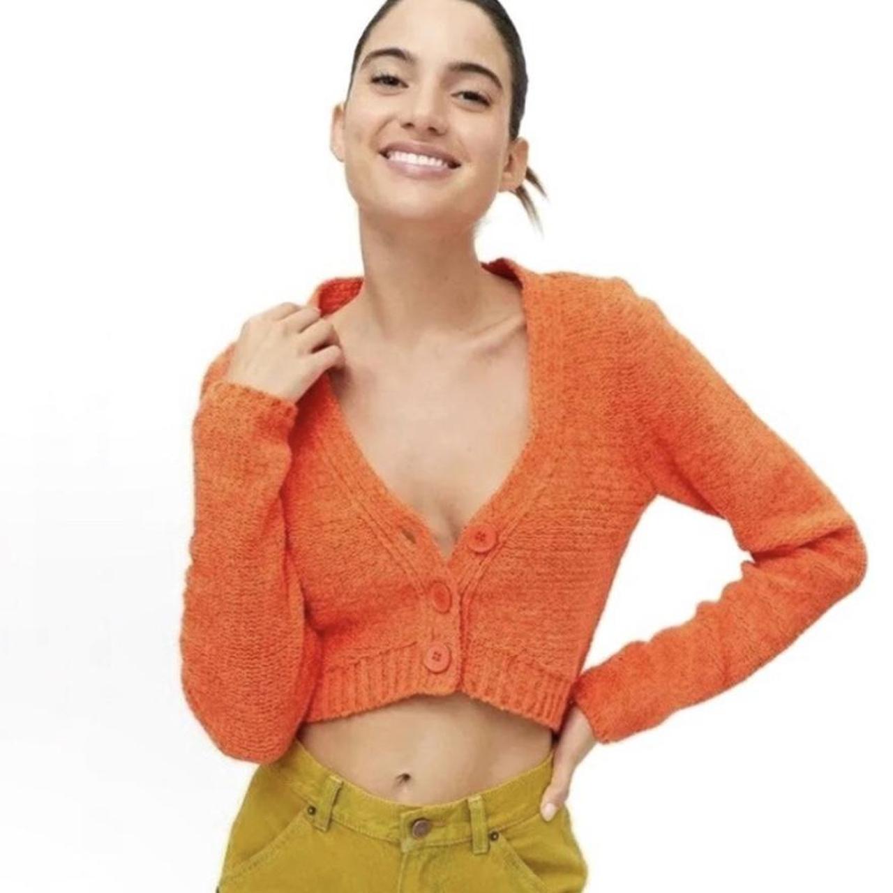 Urban outfitters 2025 orange cardigan