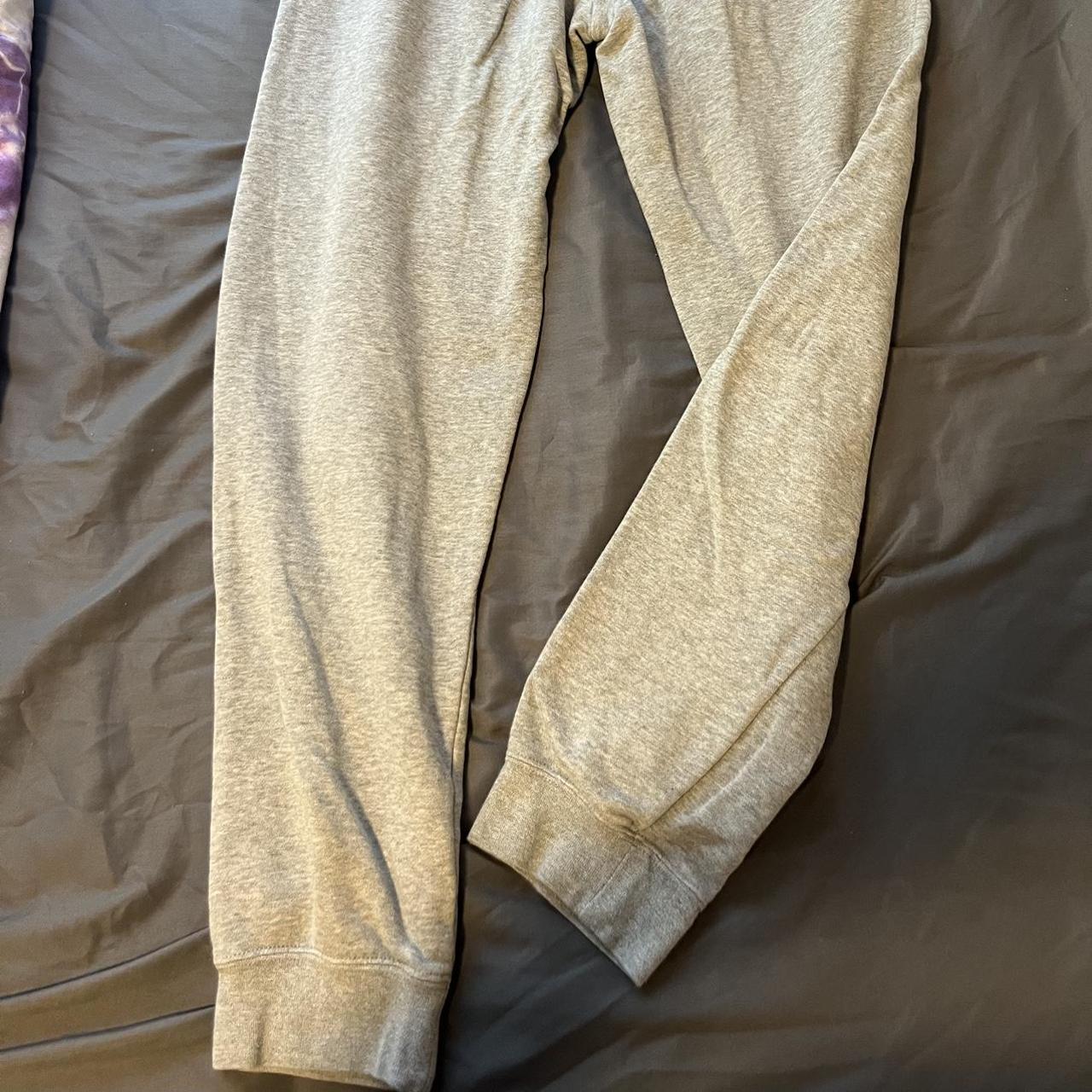 nike grey joggers black tick