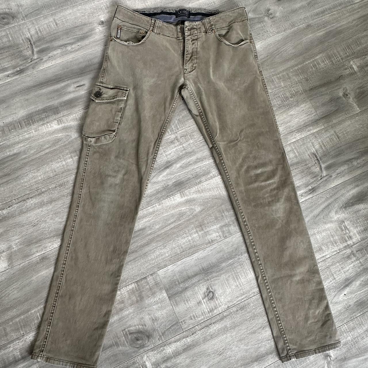 Armani Jeans Men's Khaki and Tan Trousers