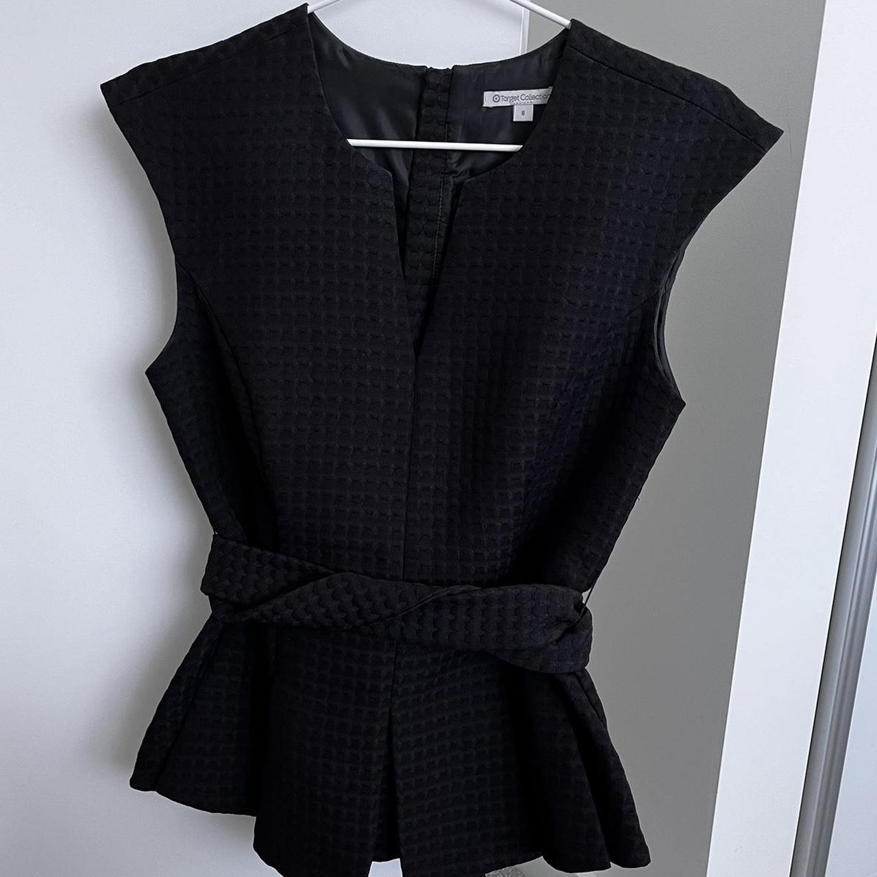 Black peplum top target online