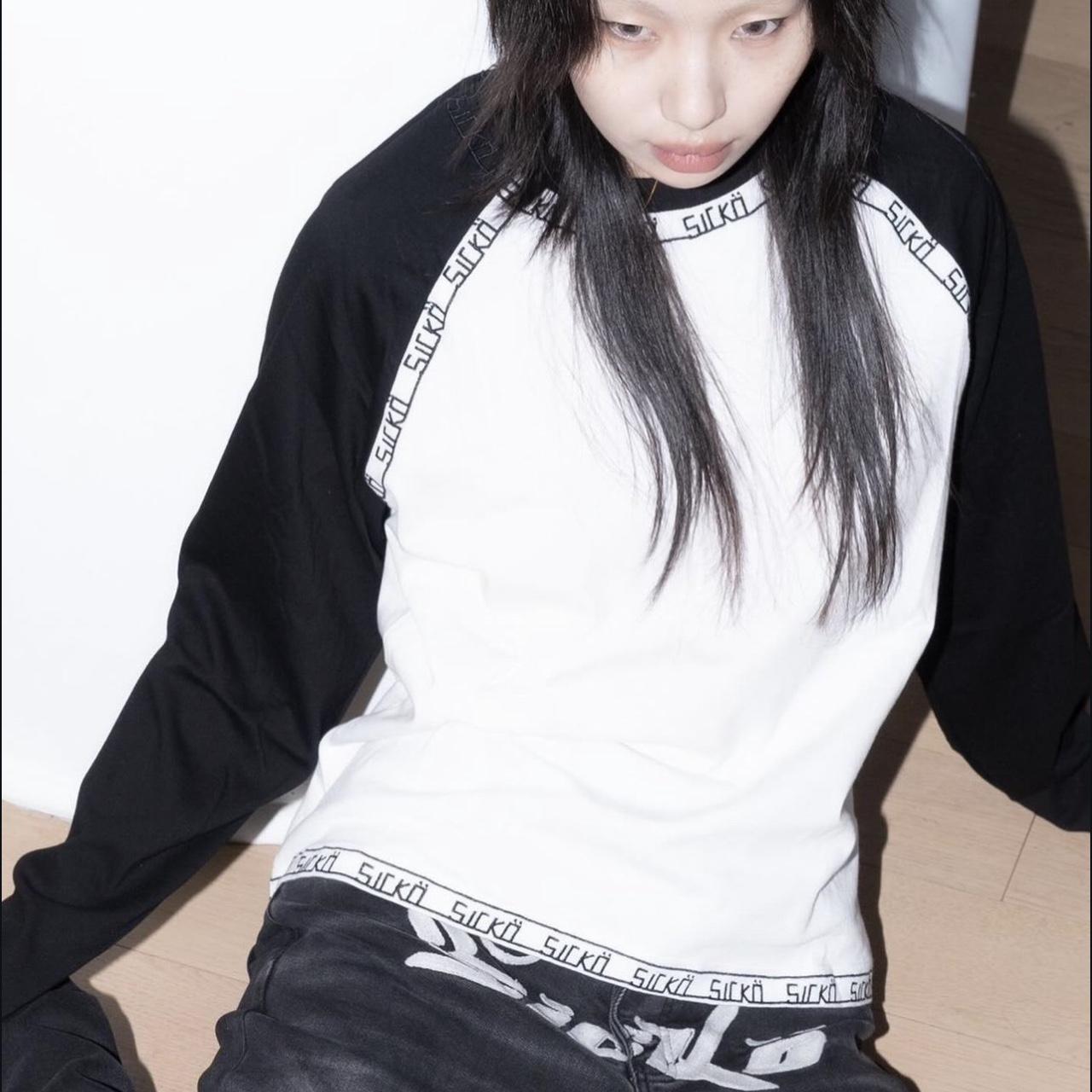 Sicko Born from pain black and white long sleeve | Depop