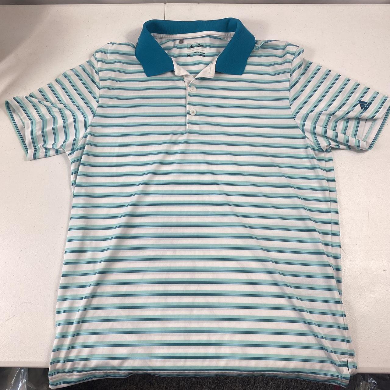 Adidas Men's White and Blue Polo-shirts | Depop