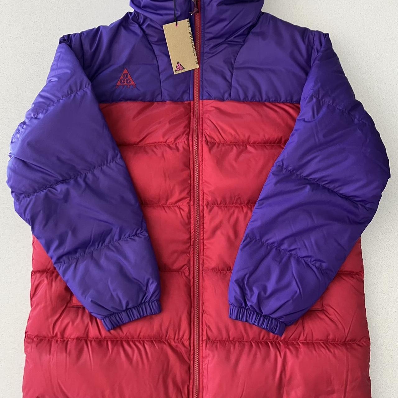 Nike ACG Down Parker Jacket Coat Puffa Puffer Purple... - Depop