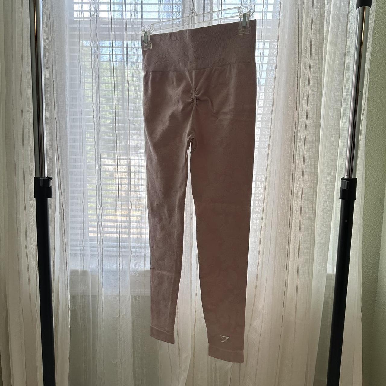 gymshark barely worn blush pink leggings great for... Depop