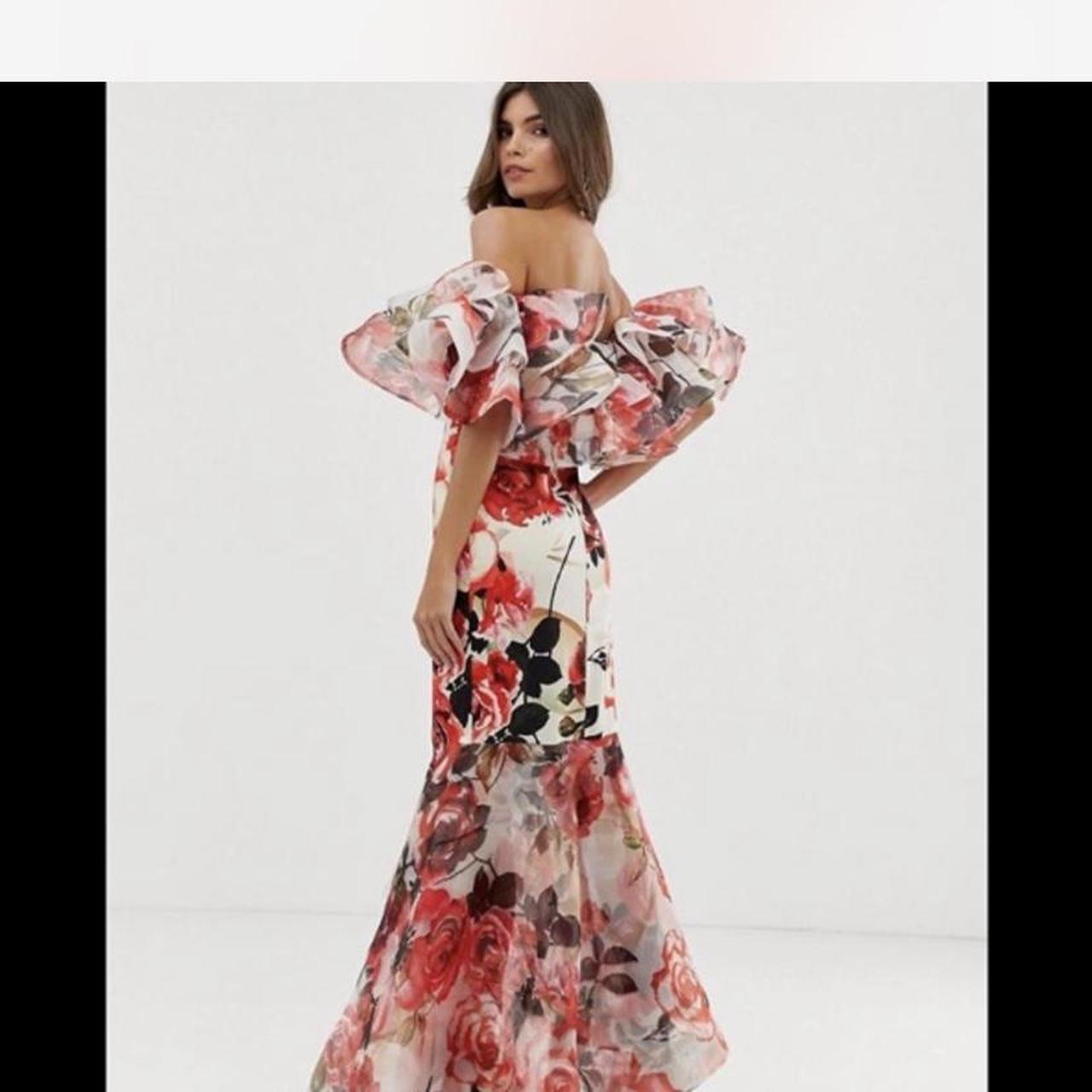 Forever unique fashion floral bardot maxi dress