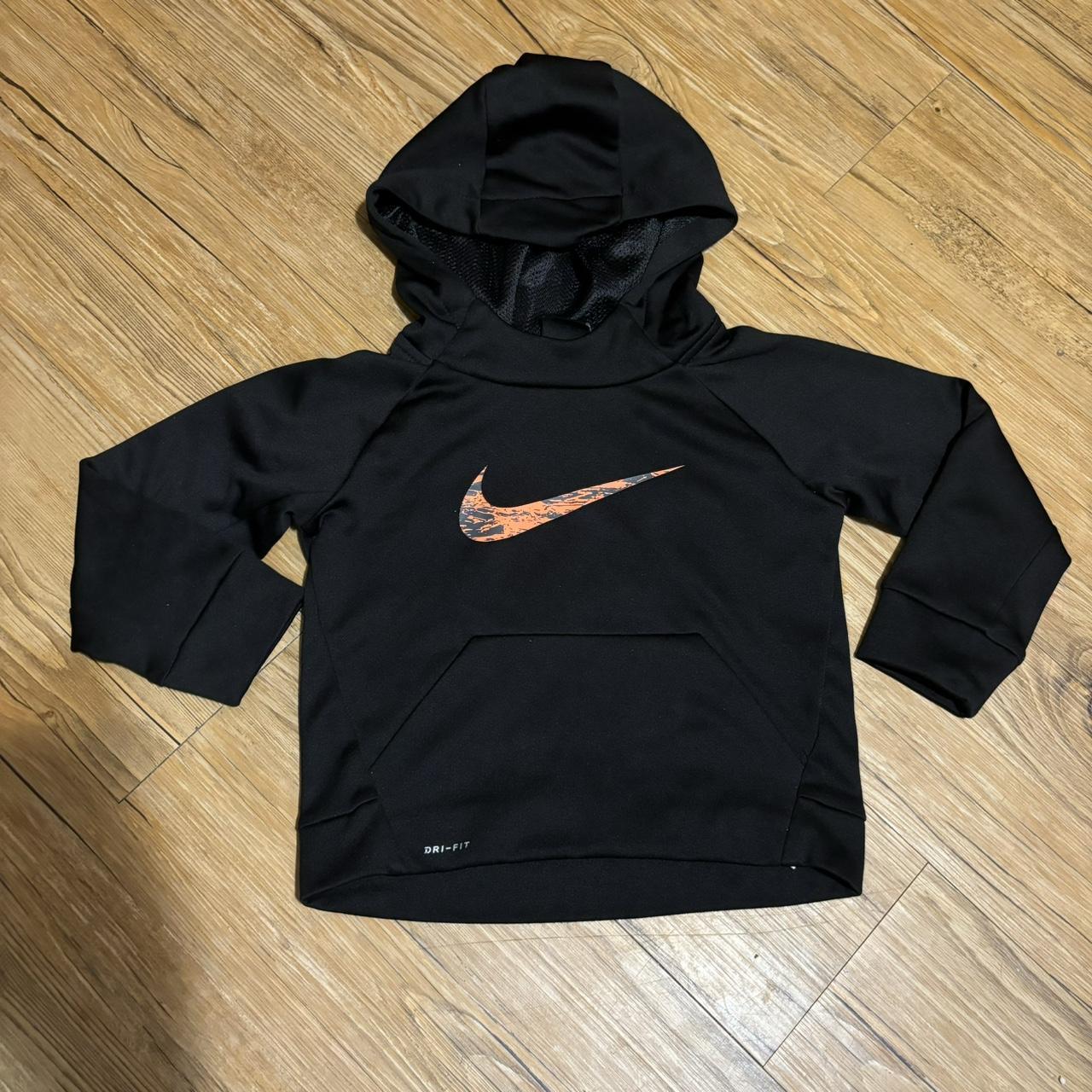 Nike dri fit 3T pullover hoodie with orange swoosh