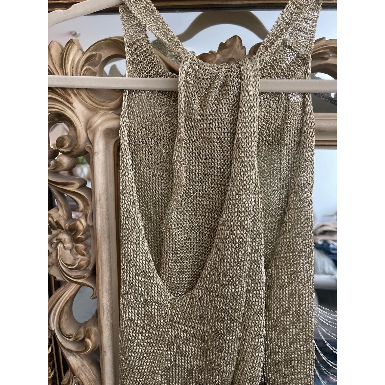 Superdown Marianna Gold halter top Sz M NWT 59% - Depop