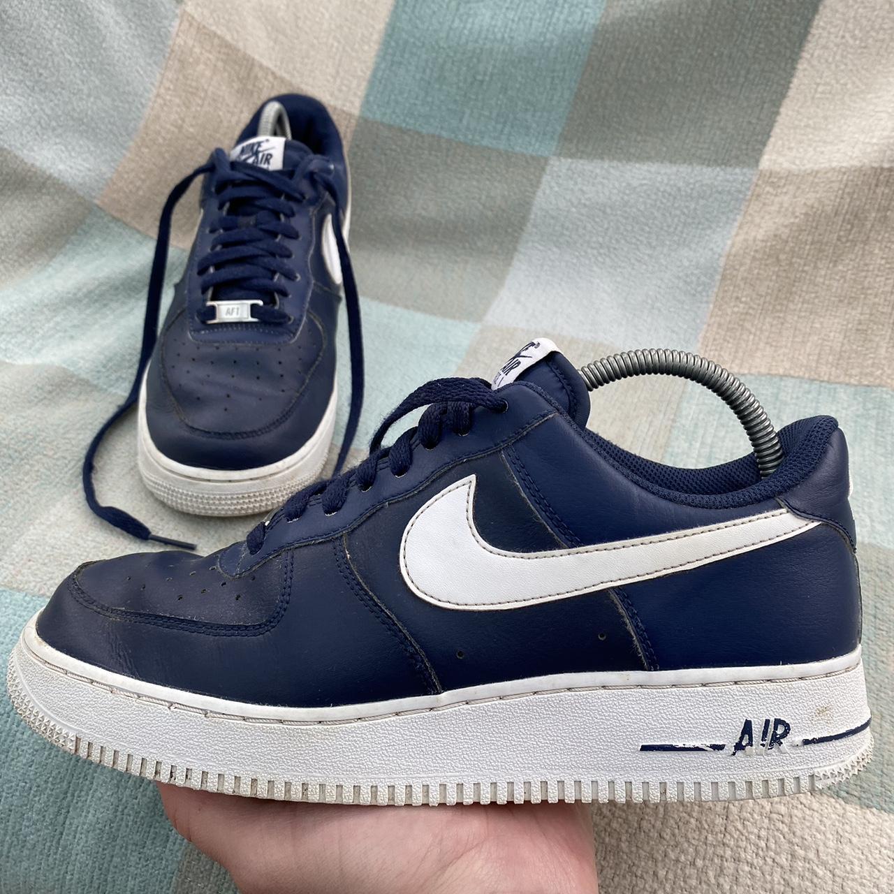 Nike Air Force 1 Low Navy Blue White Men’s Size 7.5 ... - Depop