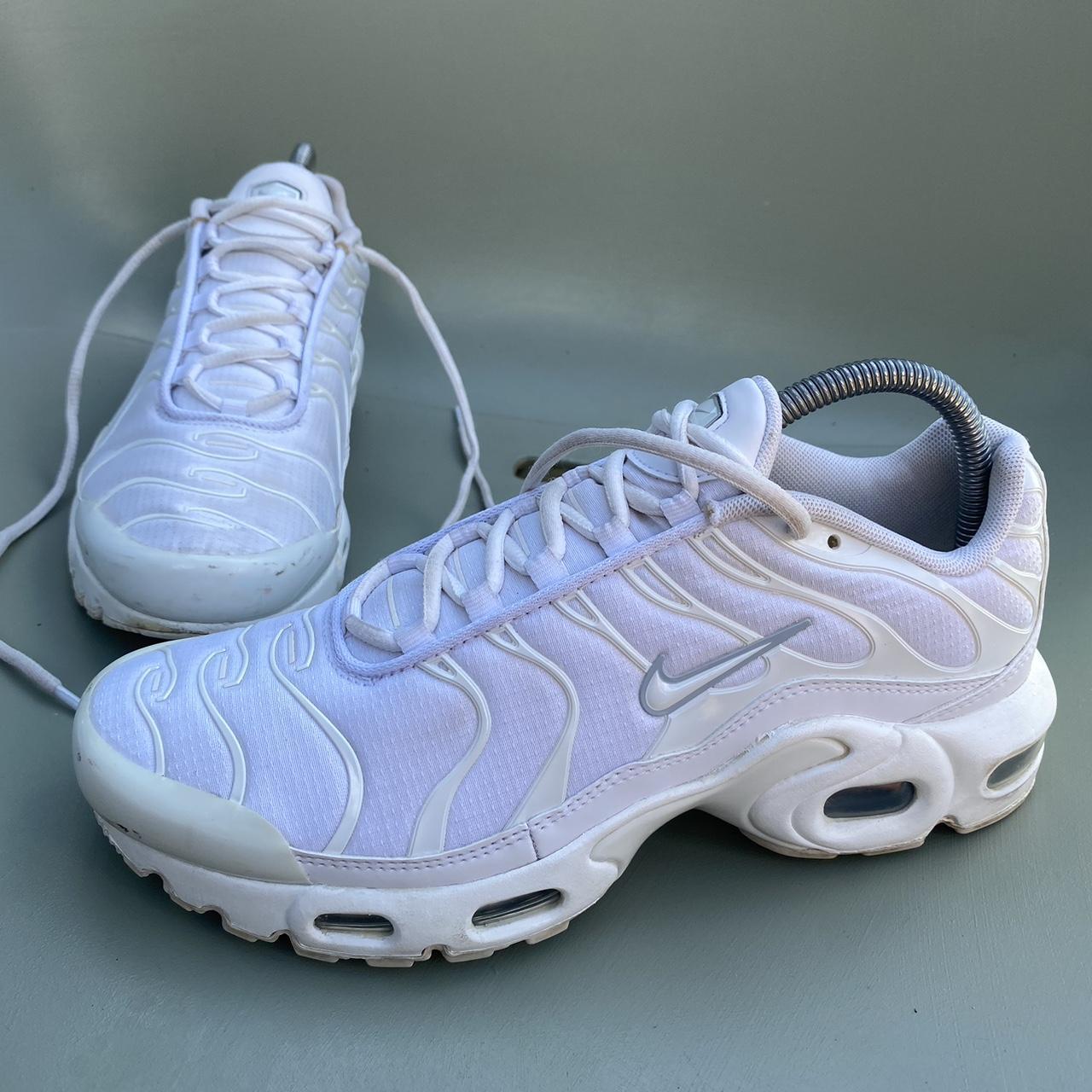 Nike Air Max Plus TN Triple White Women’s Size... - Depop