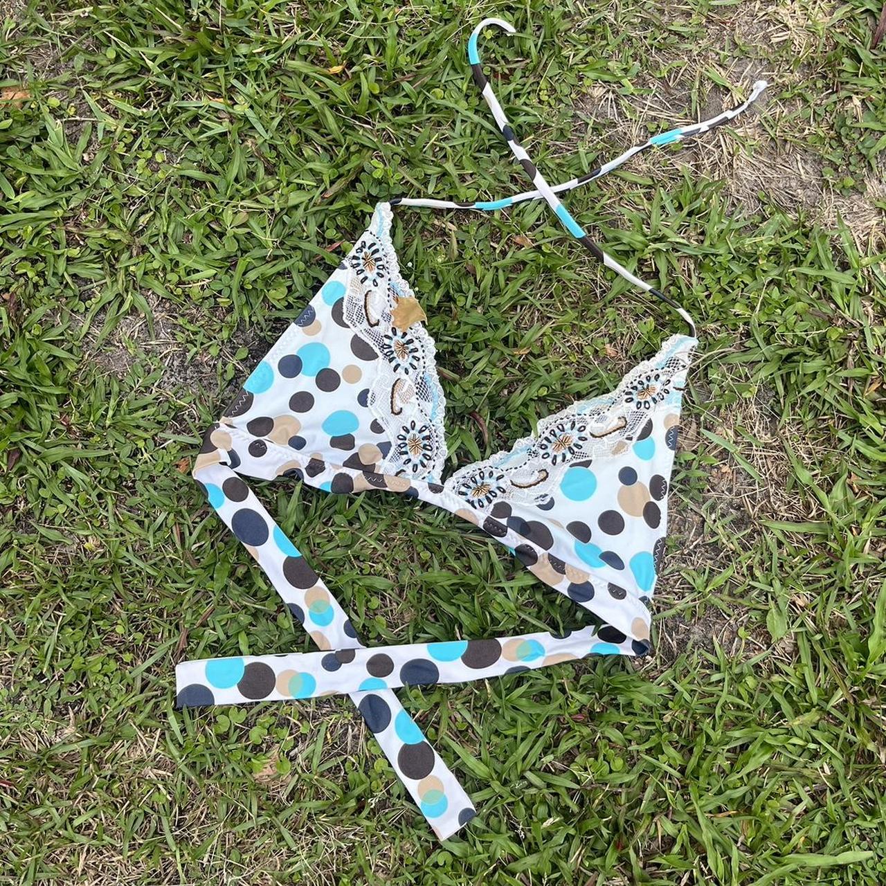 Early 2000’s Becca Bikini Top Size Womens Large With... - Depop