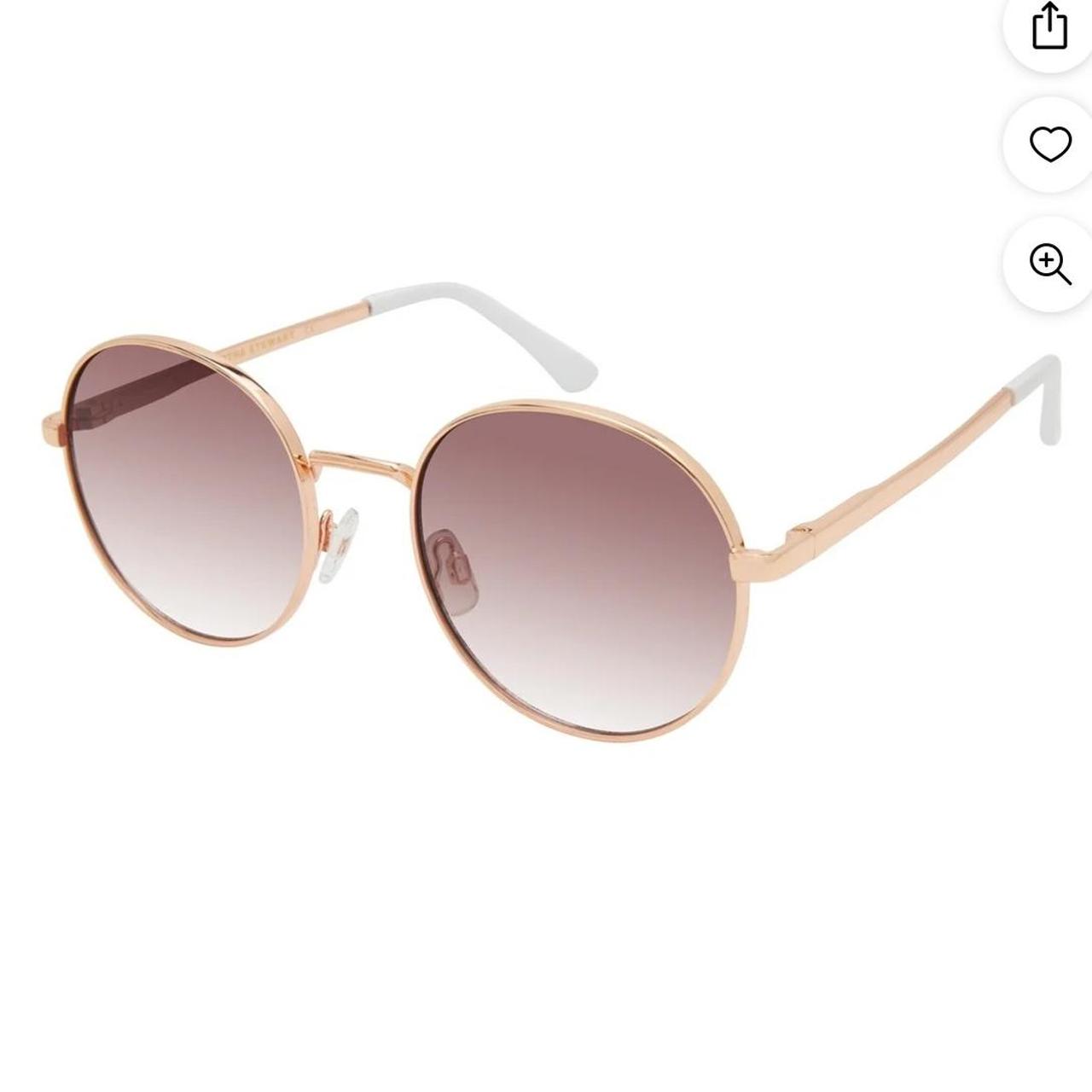 Marta Stewart Rose Gold Metal Round Sunglasses used... - Depop