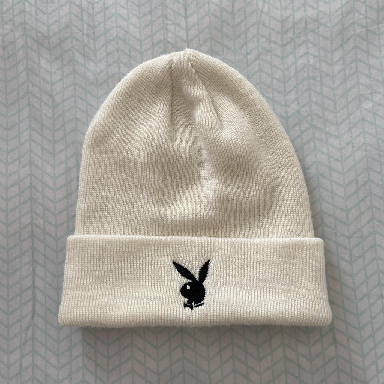Knit Hat Playboy White Beanie Playboy White (barely Cream Colored)