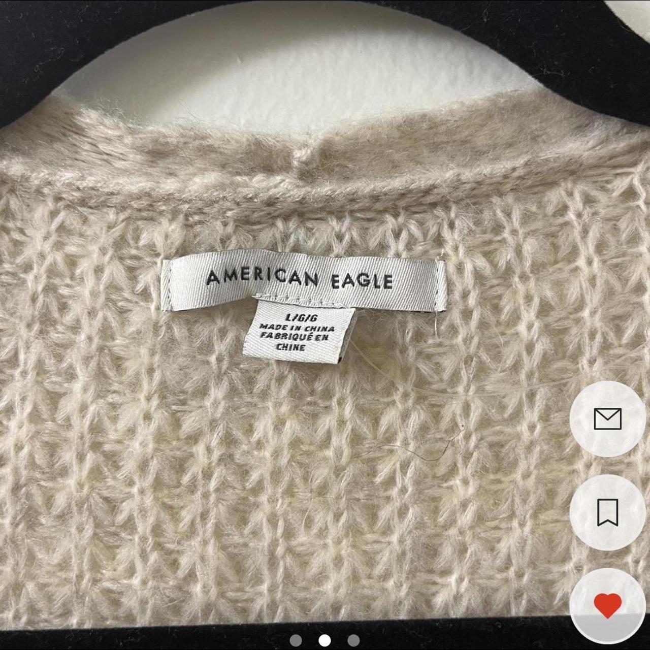 American Eagle Outfitters Women's Cream Cardigan | Depop